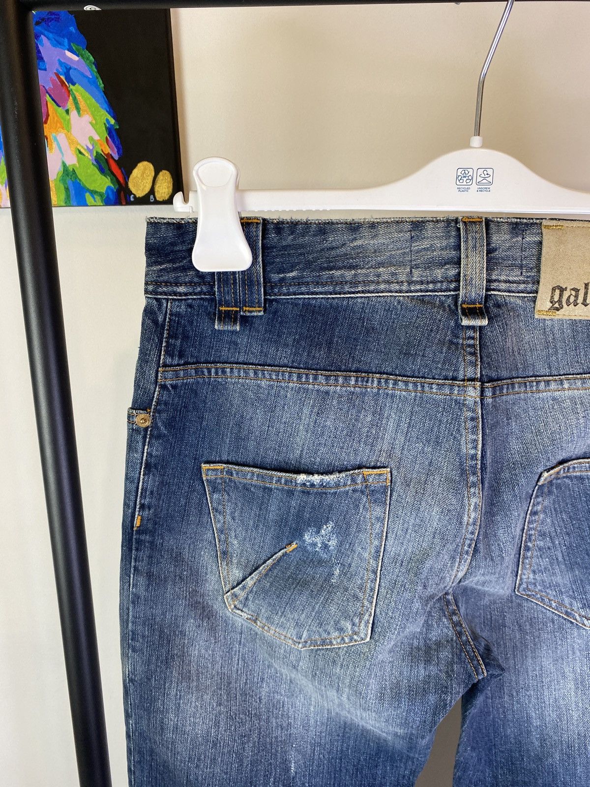 John Galliano Galliano Distressed Blue Jeans Denim Pants Size US 31 - 10 Thumbnail