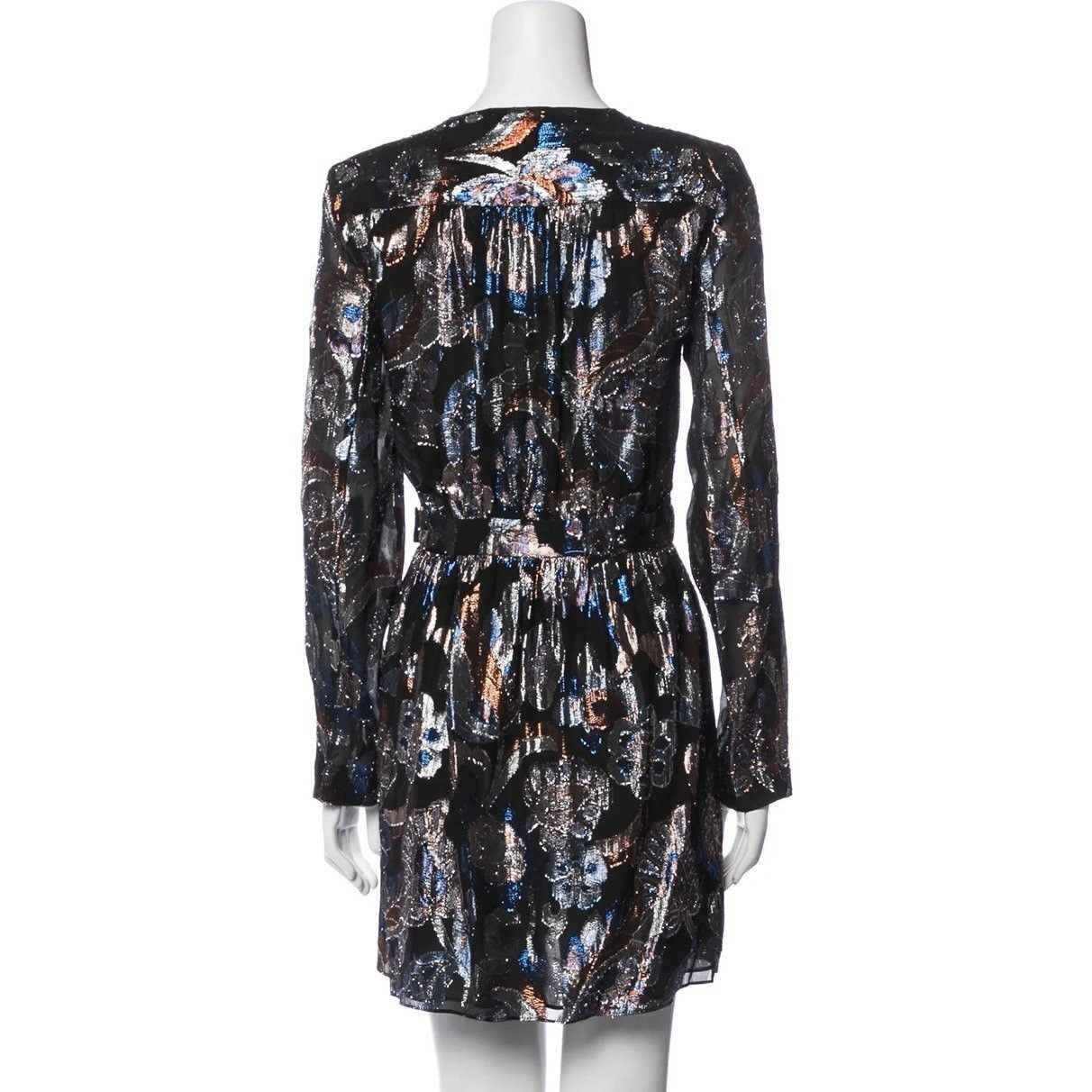 Ramy Brook Ramy Brook Shaina Lurex Silk Jacquard Dress Metallic Mini Dr Size XS / US 0-2 / IT 36-38 - 11 Thumbnail