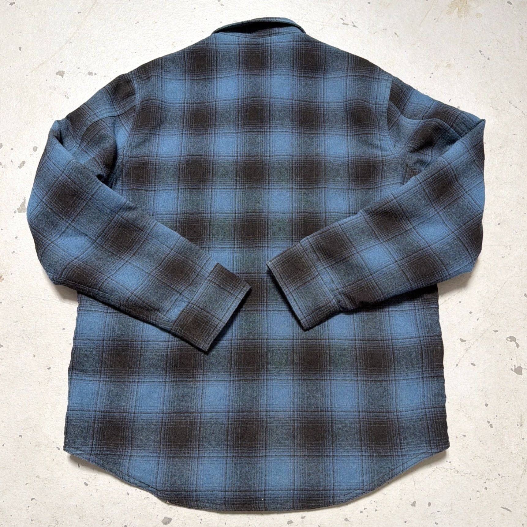 Ralph Lauren RRL Ralph Lauren Ombré Shadow Plaid Wool Lined Work Shirt-Jacket M Size US M / EU 48-50 / 2 - 6 Thumbnail