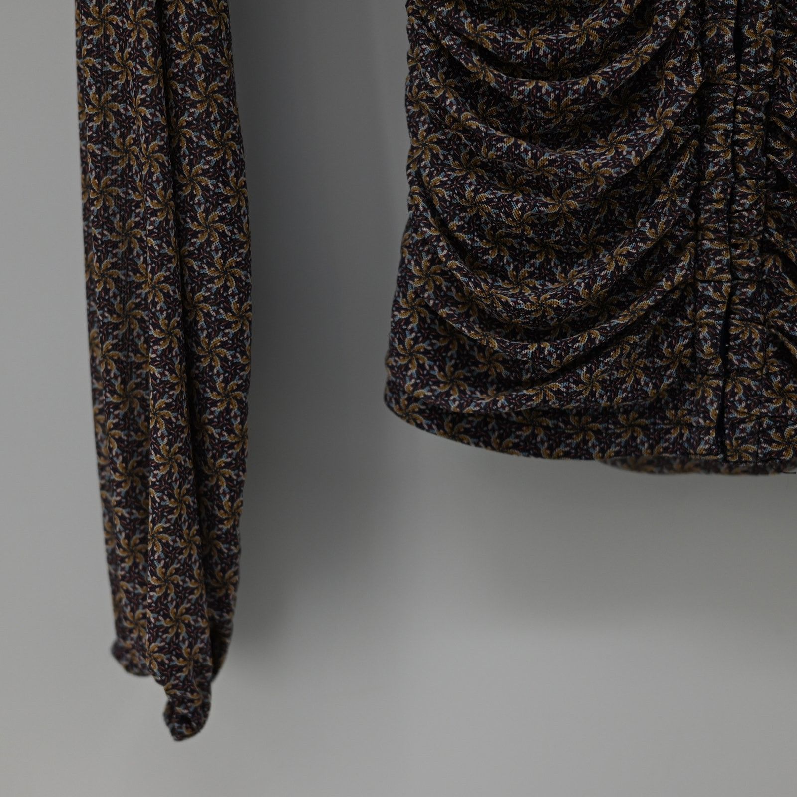 Other Gimmick Size M Floral Ruched Long Sleeve Top Y2K Style Size M / US 6-8 / IT 42-44 - 8 Thumbnail