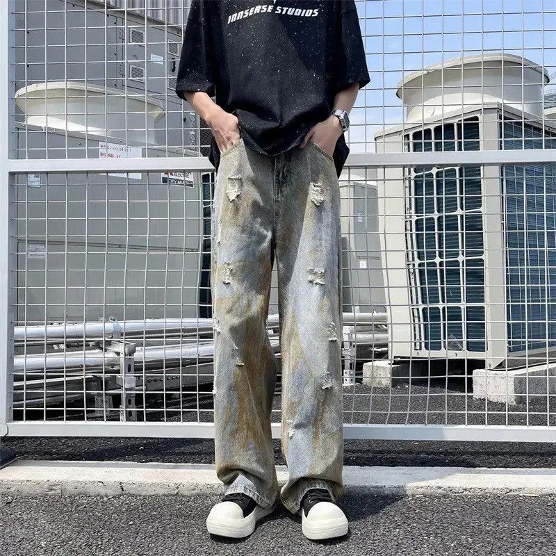 Japanese Brand Retro loose high street straight leg jeans Size US 32 / EU 48 - 5 Thumbnail