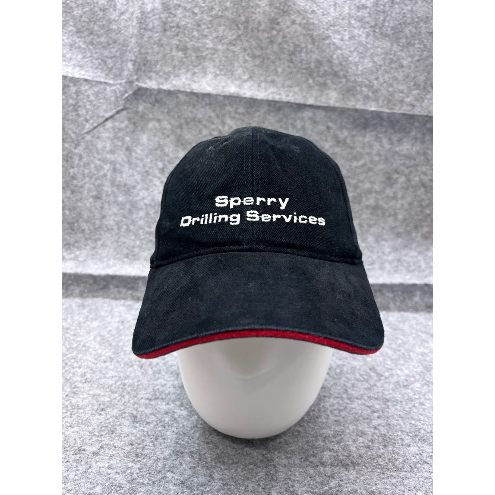 Sperry Sportsman Hat Cap Baseball Cap Adults One Size Black 100% Cotton Twill Adjustable Lightweight Cotton Men Outdoor Drilling Services Cap Size ONE SIZE - 2 Thumbnail
