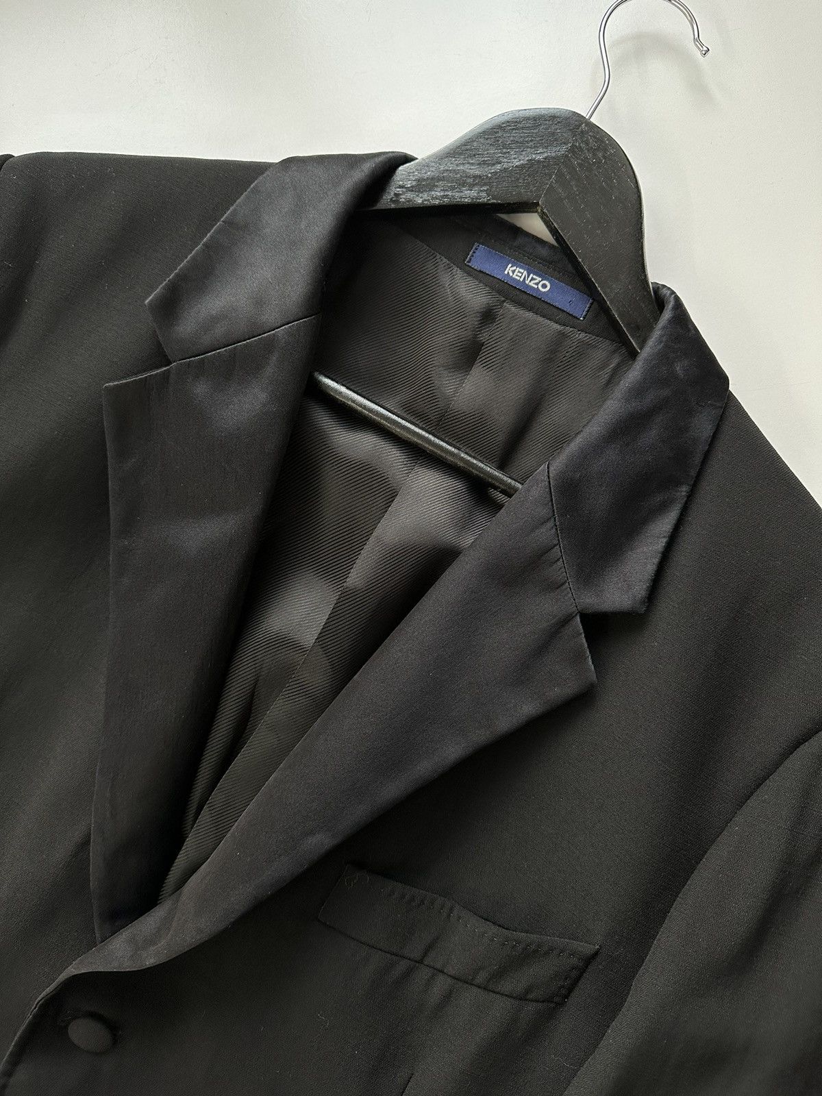 Kenzo Vintage KENZO Homme Wool Tuxedo Blazer Jacket size 52 Size 42R - 4 Thumbnail