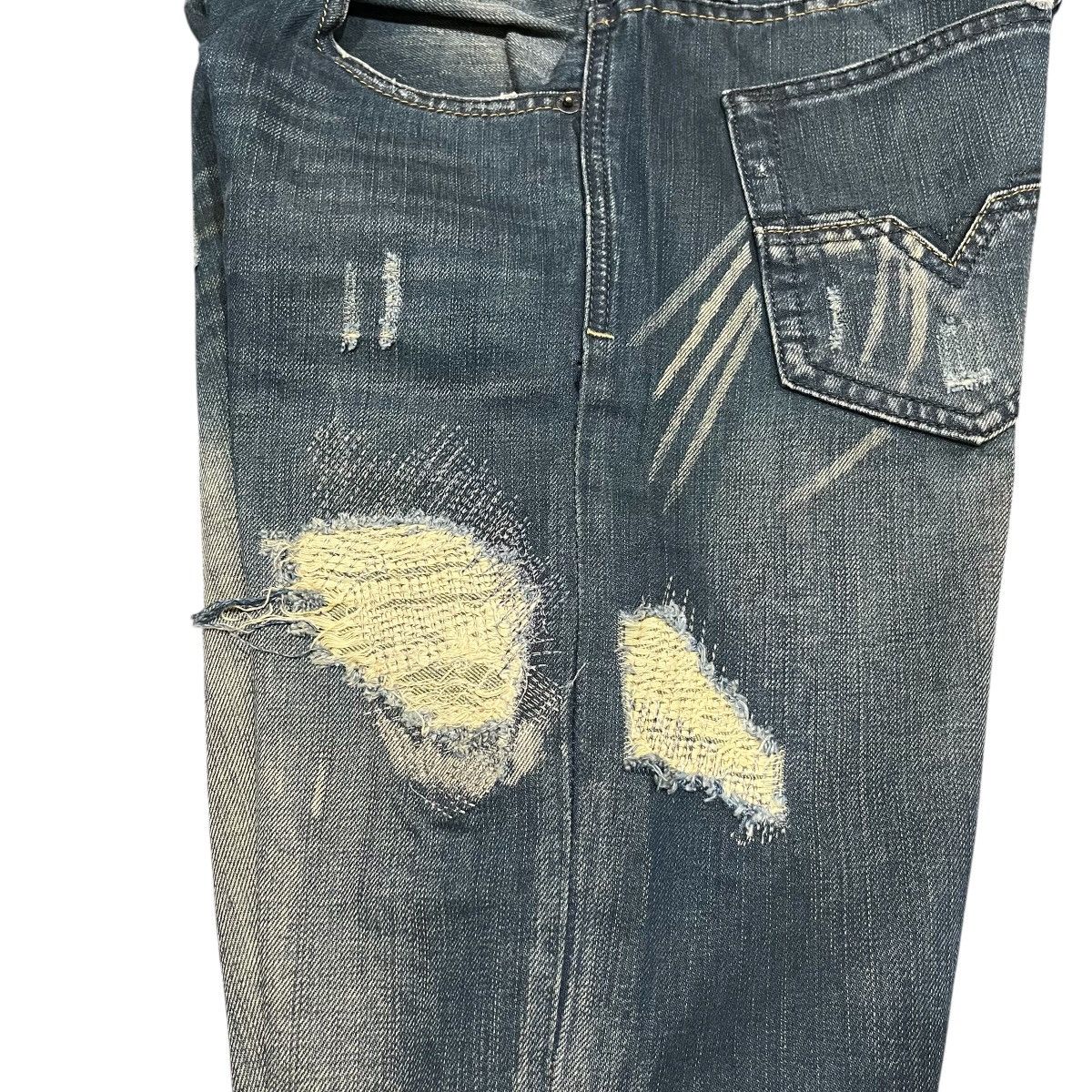 Diesel Black Gold Distressed Diesel Mod Zatiny Denim Pant 30x32 Size US 28 / EU 44 - 12 Thumbnail