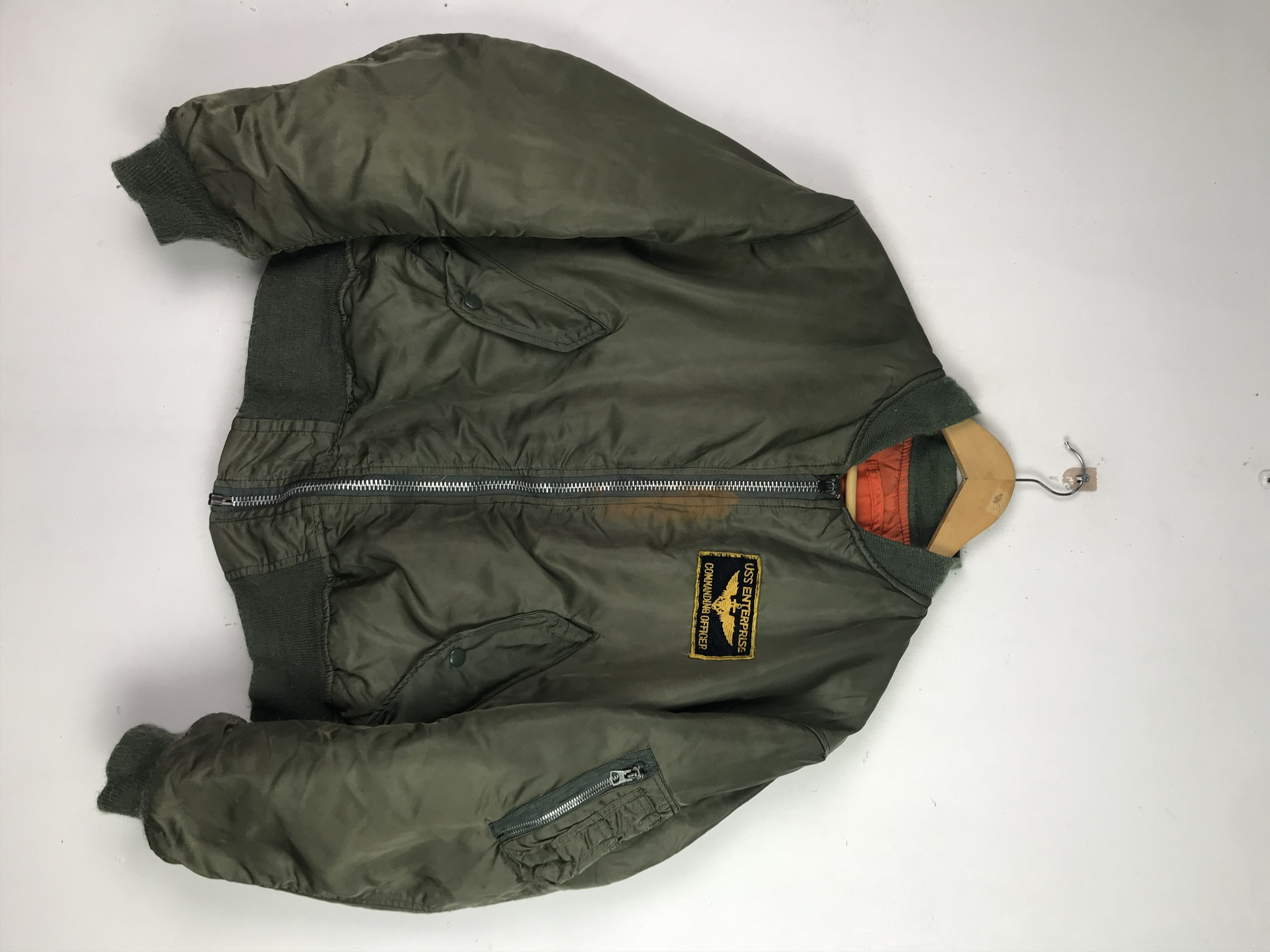Alpha Industries × Vintage Vintage Alpha Industries Distressed Faded Bomber Jacket Size US M / EU 48-50 / 2 - 1 Thumbnail