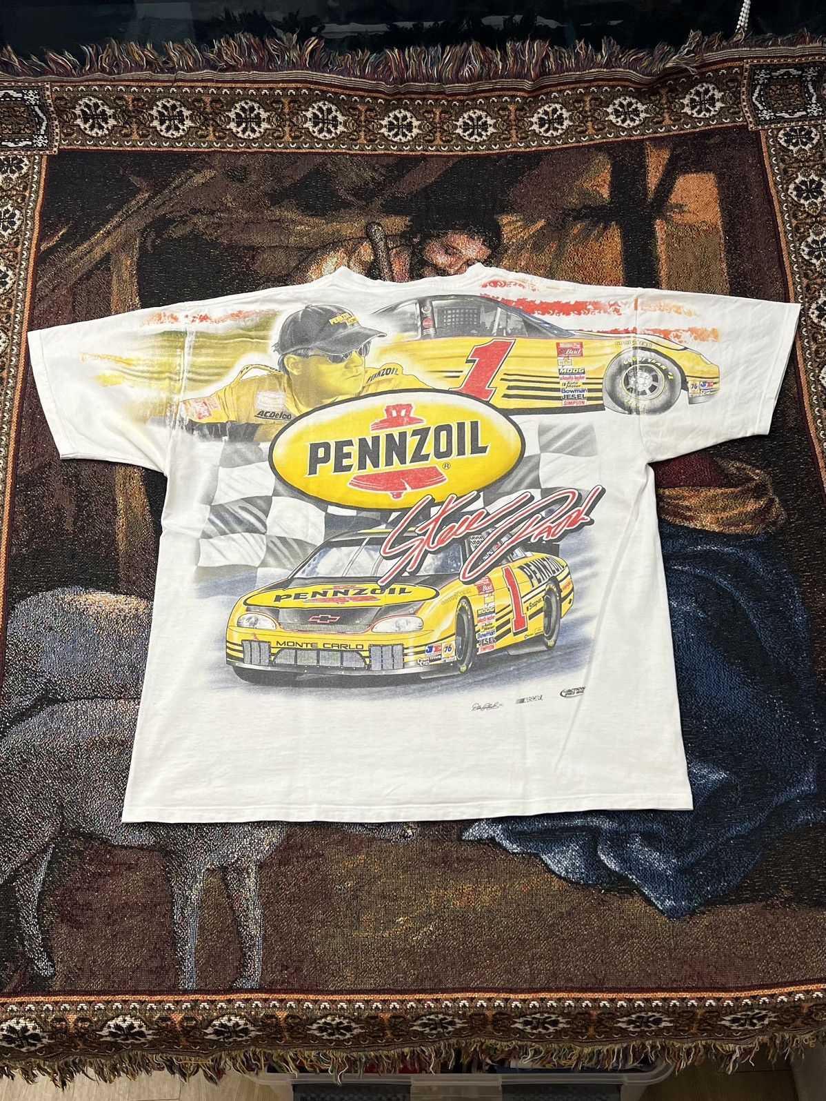 NASCAR Vintage NASCAR Steve Pack Pennzoil AOP Tee Size US L / EU 52-54 / 3 - 3 Thumbnail