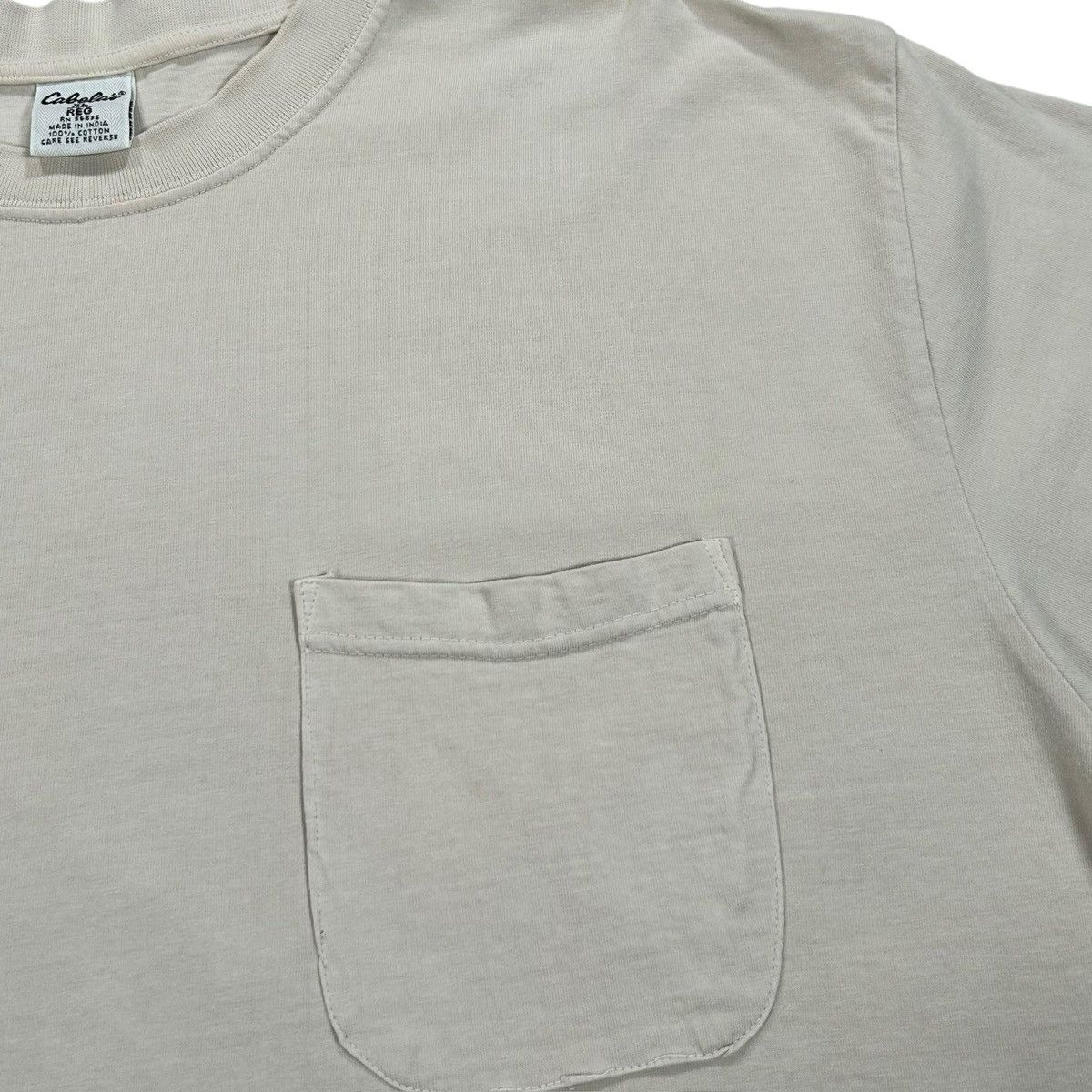 Cabelas Vintage Cabela's Men's Beige Short Sleeve Pocket T Shirt Size US XL / EU 56 / 4 - 4 Thumbnail