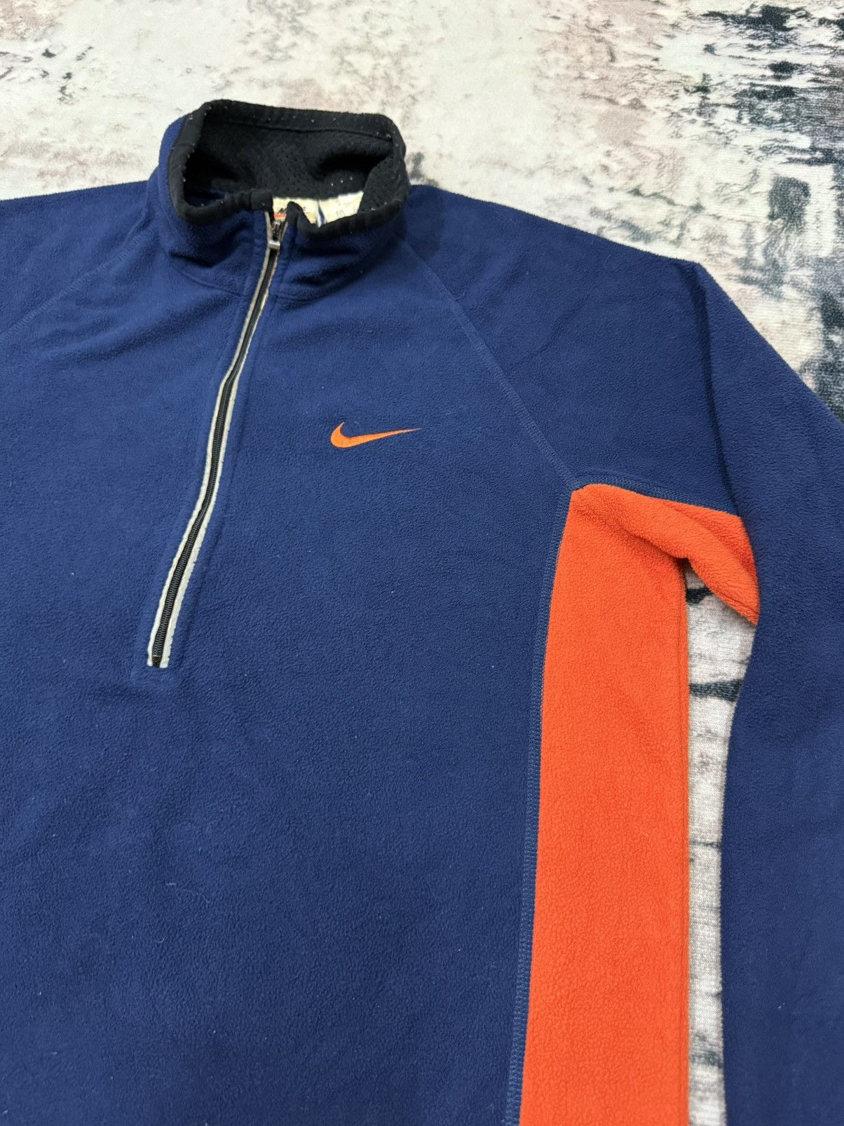 Nike × Vintage Vintage 90s Nike Thermafit Halfzipper Fleece Sweater Size US S / EU 44-46 / 1 - 4 Thumbnail