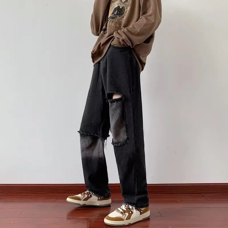 Japanese Brand Vintage gradient rendering ripped jeans Size US 32 / EU 48 - 4 Thumbnail