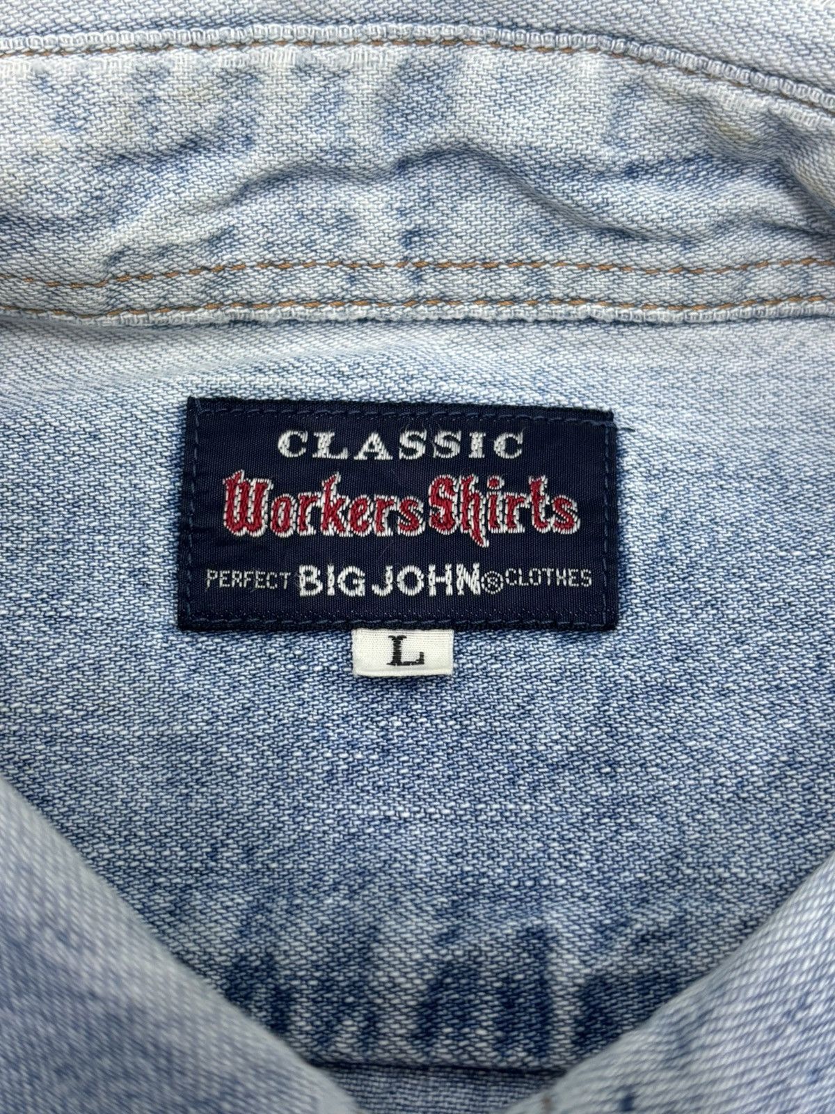 Big John Vintage Denim Big John Button Up Shirts Size US L / EU 52-54 / 3 - 3 Thumbnail