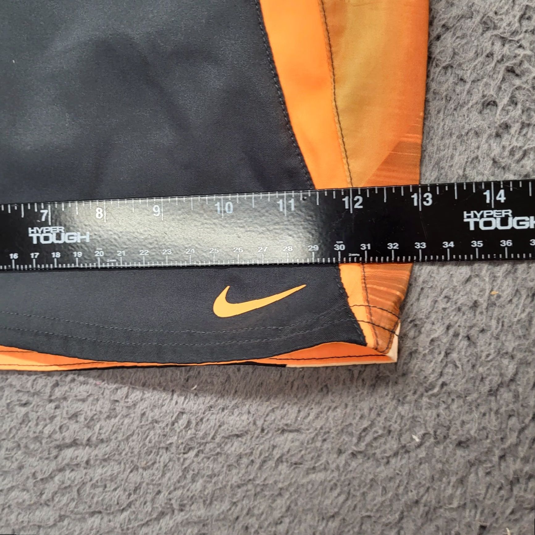 Nike Nike Swim Trunks Mens Size Medium Gray Orange Flames Board Shorts Skater Surfer Preppy Size US 31 - 7 Thumbnail