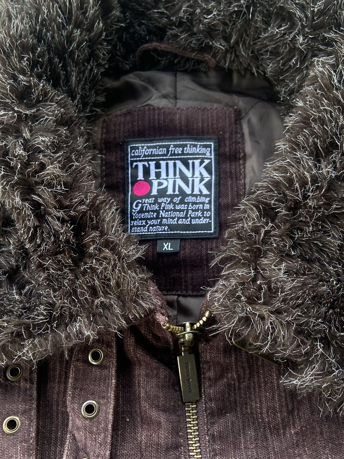 If Six Was Nine Vintage Think Pink Faux Fur Collar Jacket – XL Size US M / EU 48-50 / 2 - 6 Thumbnail