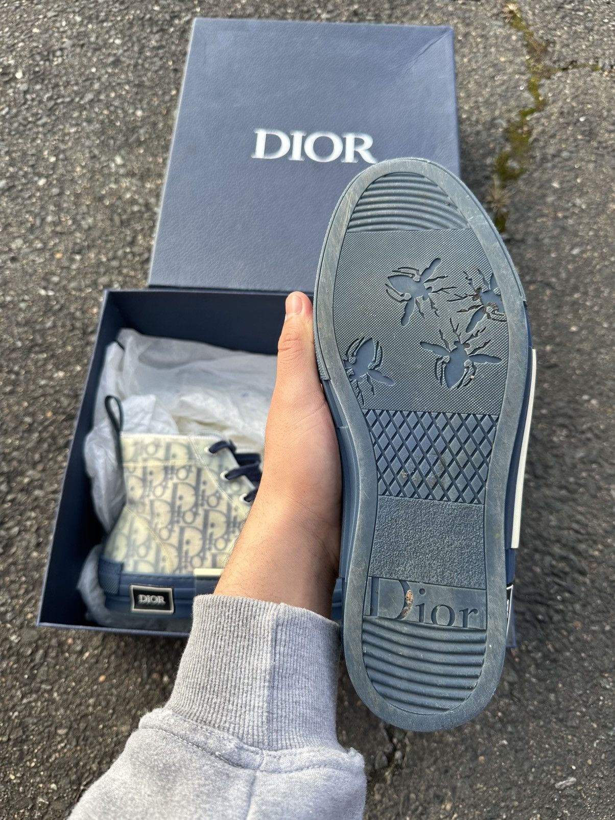 Dior Dior B23 White/Blue Size US 8 / EU 41 - 10 Thumbnail