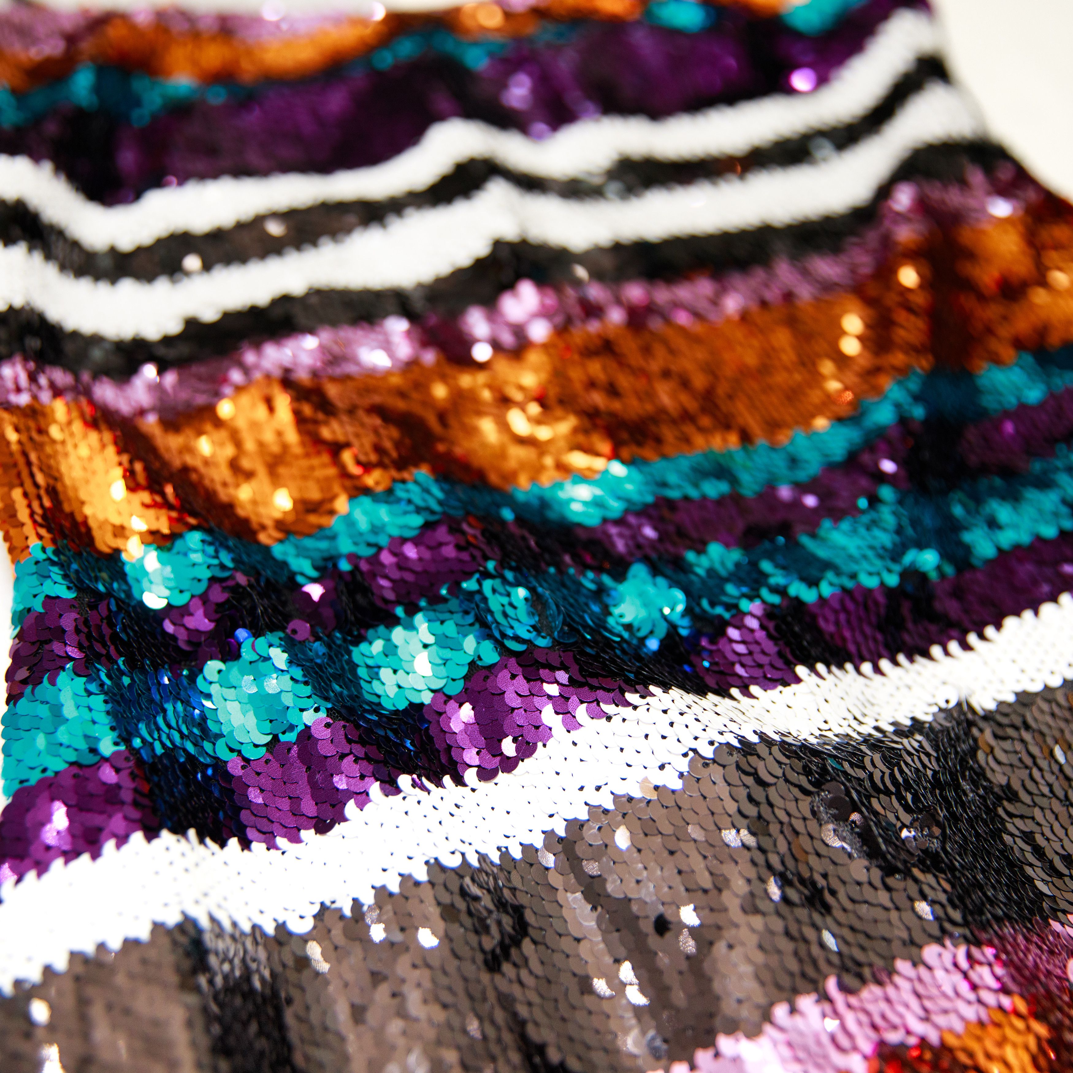 LIKELY LIKELY Braelynn Sequin Mini Dress Stripes Orange Purple Size XS / US 0-2 / IT 36-38 - 4 Thumbnail