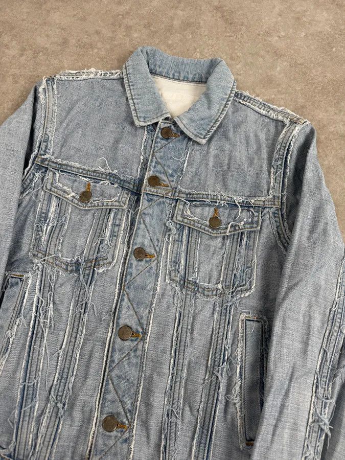 Maison Margiela 2012 Maison Margiela H&M Blue Distressed Denim Jacket Size US S / EU 44-46 / 1 - 5 Thumbnail