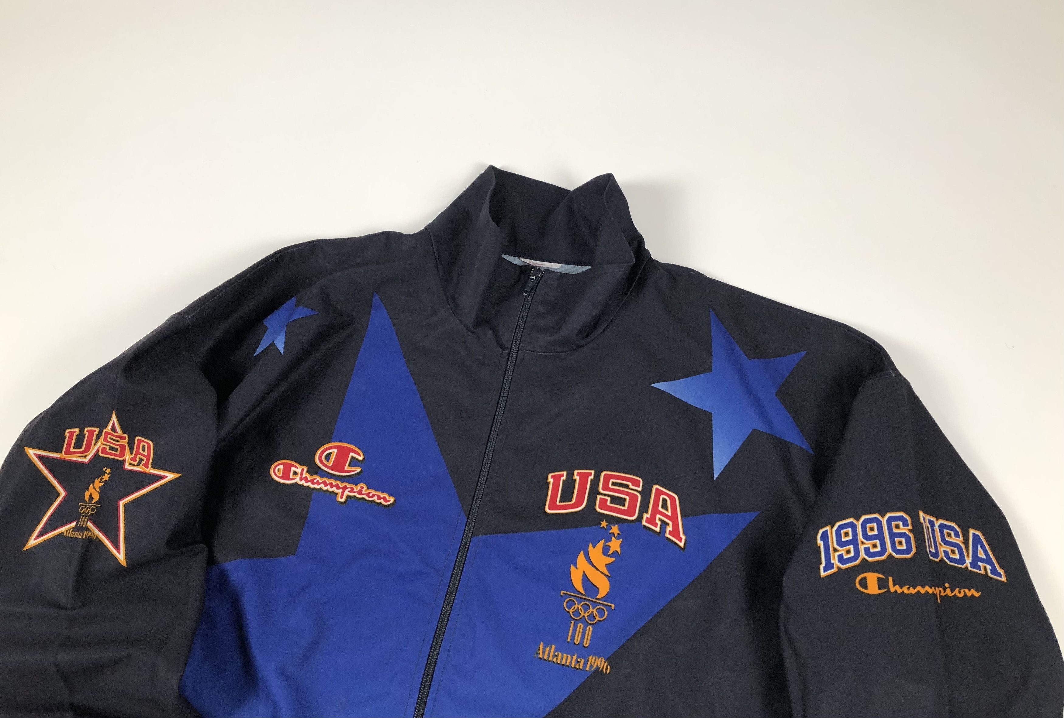 Champion 1996 USA Olympics Atlanta Champion Vintage Track Jacket Size US XXL / EU 58 / 5 - 4 Thumbnail