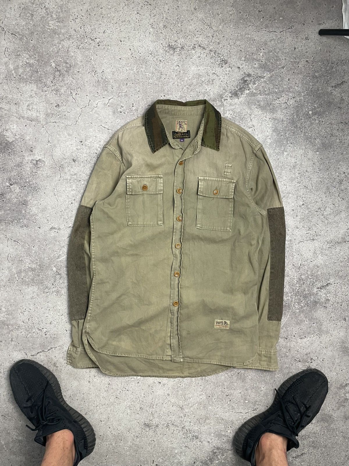 Prps PRPS Chambray Green Long Sleeve Button Shirt Size US M / EU 48-50 / 2 - 1 Thumbnail