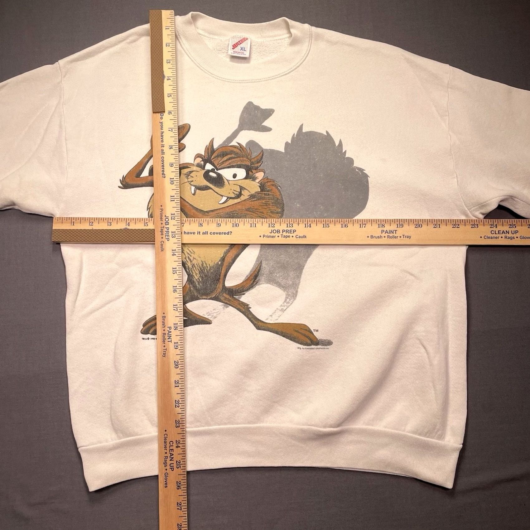 Vintage VINTAGE Looney Tunes Sweatshirt Pullover Shirt White XL Men’s Cartoon Graphic Print Bugs Bunny 1993 Shadow Warner Bros Size US XL / EU 56 / 4 - 6 Thumbnail
