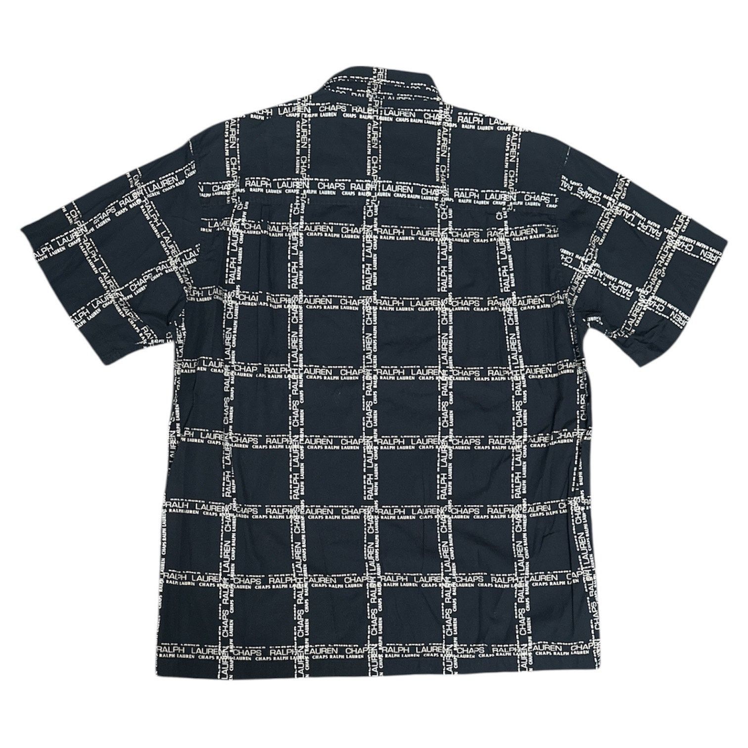Chaps Ralph Lauren Vintage Chaps Ralph Lauren Grid Text Button Down Shirt Size US L / EU 52-54 / 3 - 2 Thumbnail