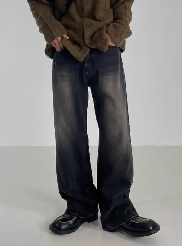 Japanese Brand Kizuki x Juri Vintage washed distressed loose wide-leg jeans Size US 32 / EU 48 - 1 Thumbnail