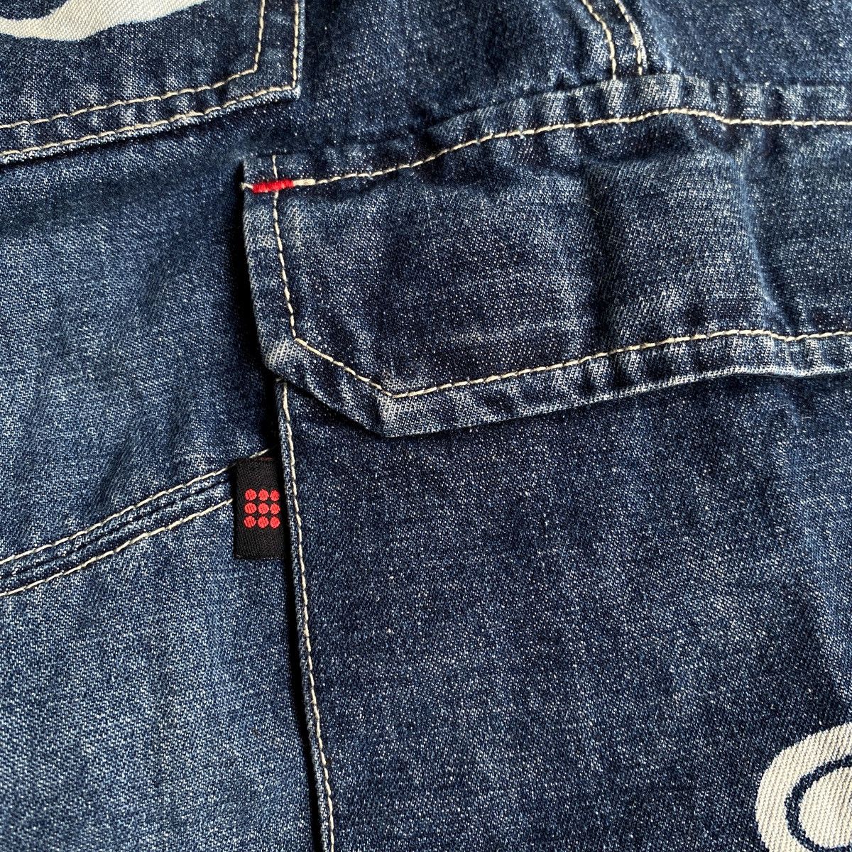 Ecko Unltd. × JNCO × Southpole 2000s Rare DrunkNMunky Cargo Embroidery Wide Leg Baggy Jeans Size US 30 / EU 46 - 9 Thumbnail