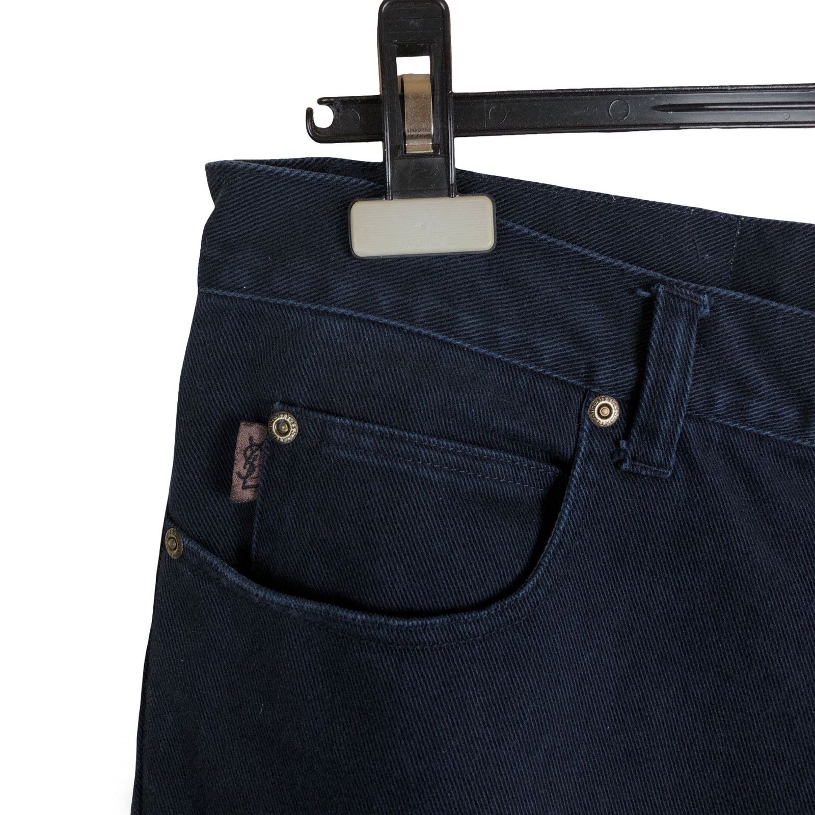 Yves Saint Laurent Vintage Yves Saint Laurent Baggy Jeans YSL Logo 36 Navy Size US 36 / EU 52 - 3 Thumbnail