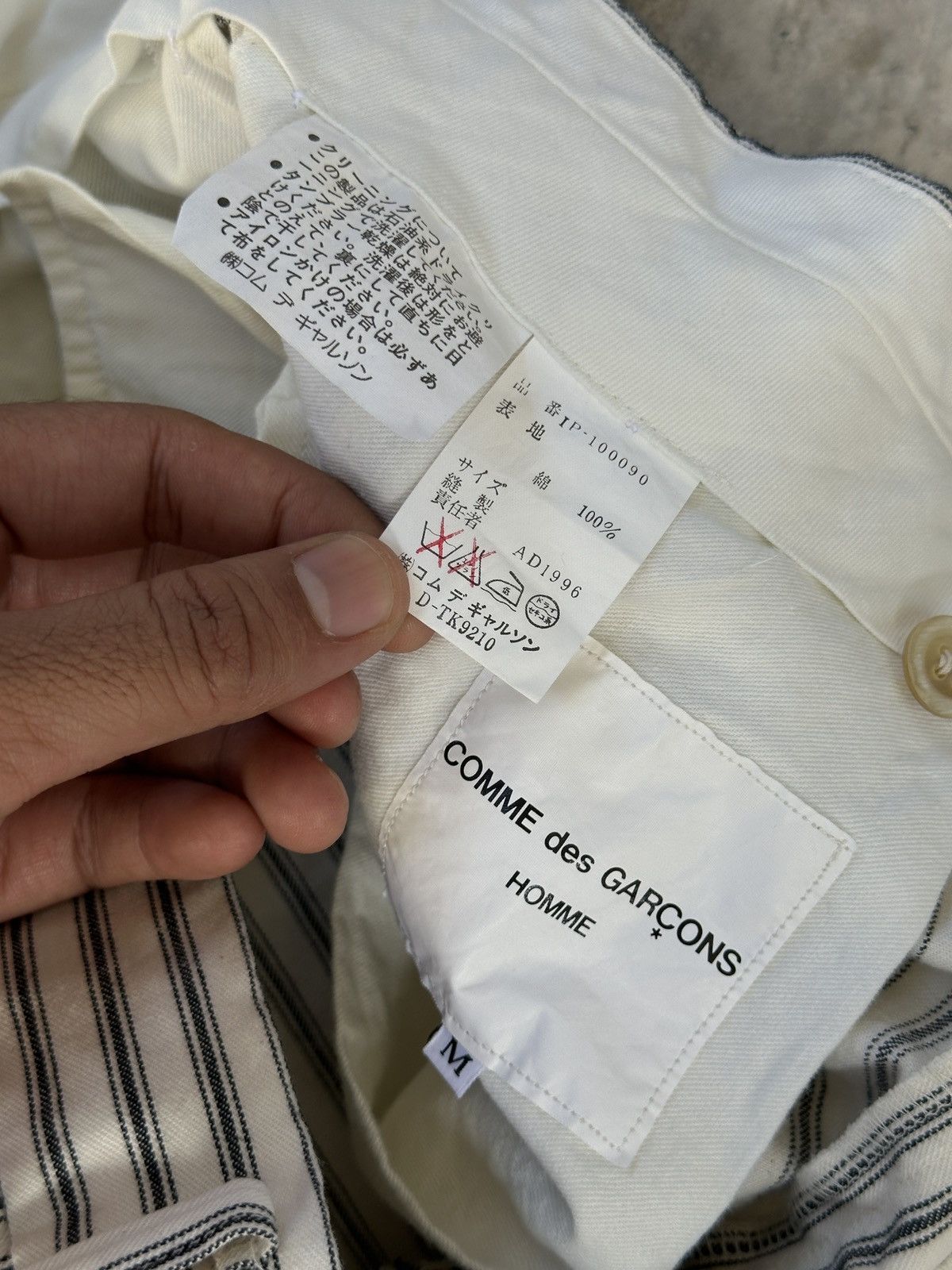 Comme des Garcons Homme SS97 Comme des Garcons Stripes Short Size US 27 - 9 Thumbnail