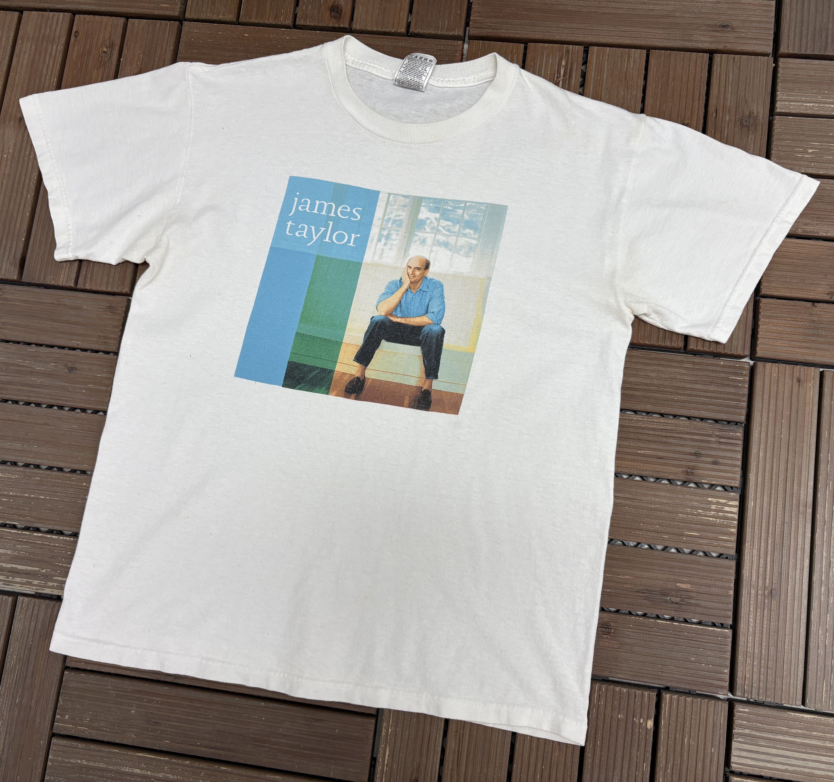 Vintage James Taylor Summer Tour 2005 Vintage White T-Shirt Tee Size US M / EU 48-50 / 2 - 3 Thumbnail