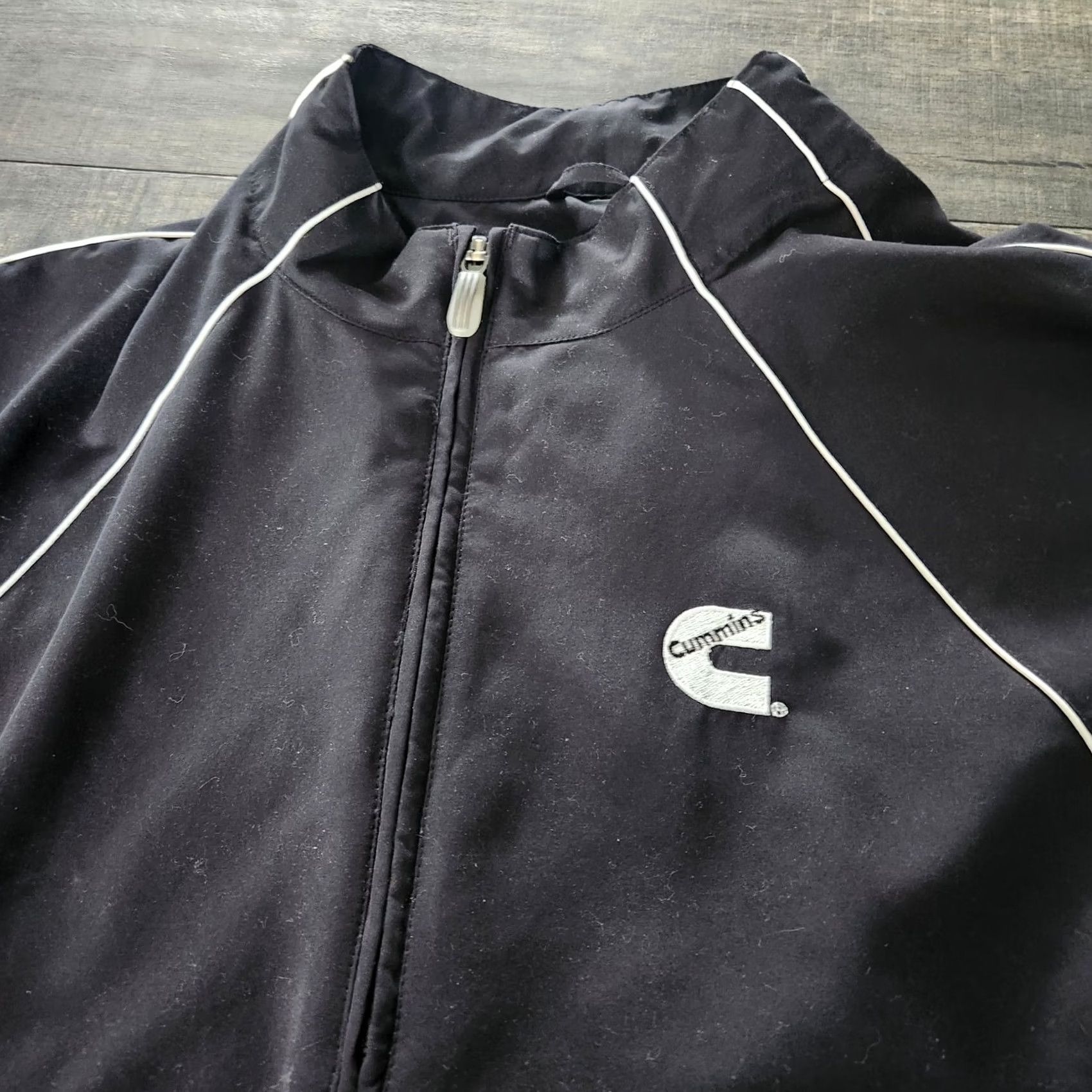 Adidas VINTAGE Cummins Adidas Mens XL 1/4 Zip Pullover Windbreaker Coat Black Mock Neck Long Sleeve Lightweight Sports Weather Jacket Size US XL / EU 56 / 4 - 2 Thumbnail