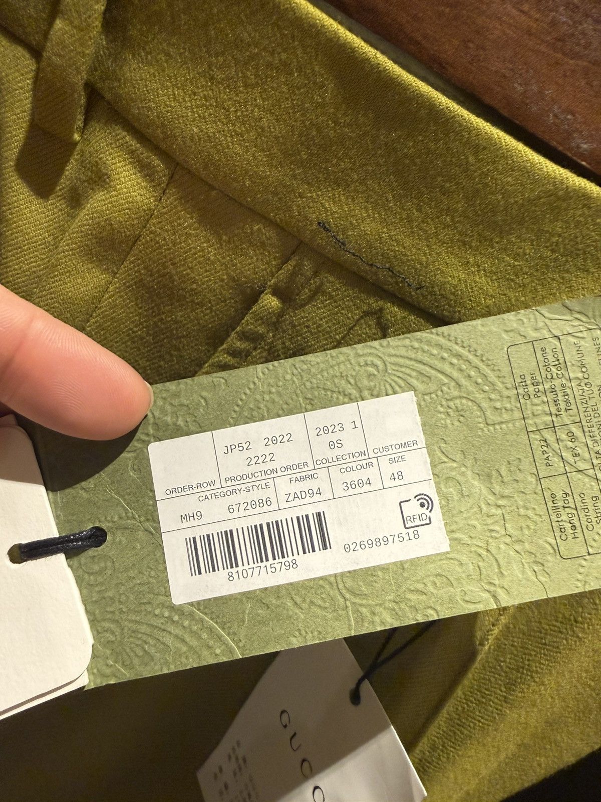 Gucci mustard wool wide legged pants size48 Size US 31 - 2 Thumbnail