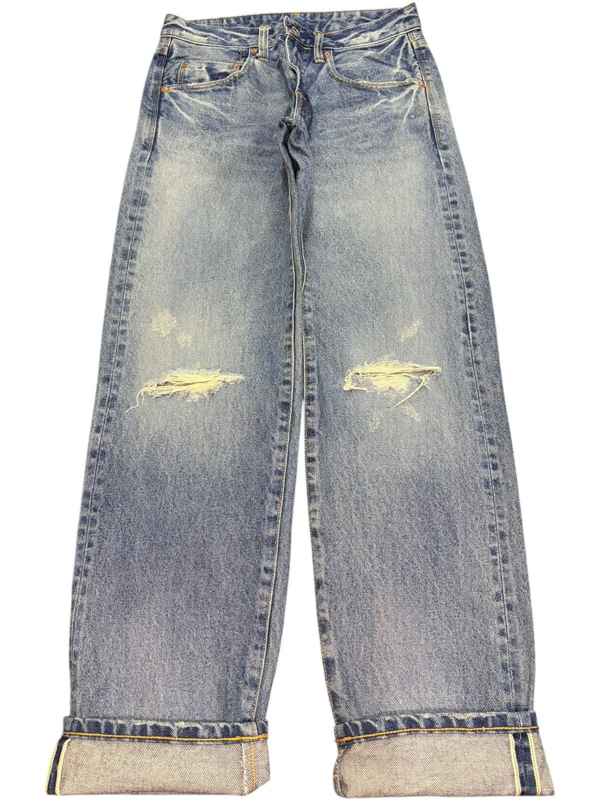 Edwin Vintage Japanese Brand Distressed Selvedge Jeans Size 28" / US 6 / IT 42 - 1 Thumbnail