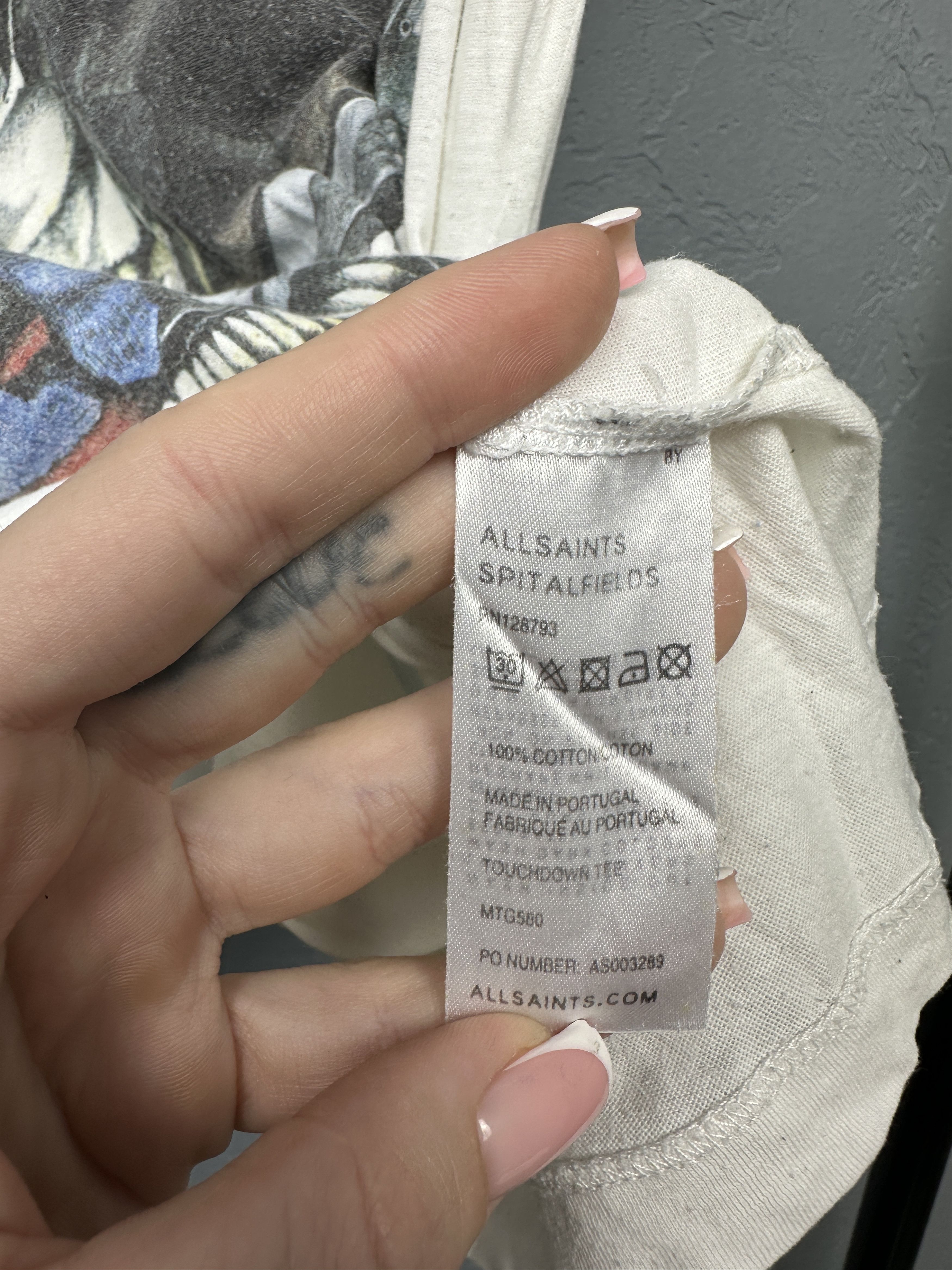 Allsaints Allsaints Mens Houston We Have A Touchdown T-Shirt Tee Size US L / EU 52-54 / 3 - 6 Thumbnail