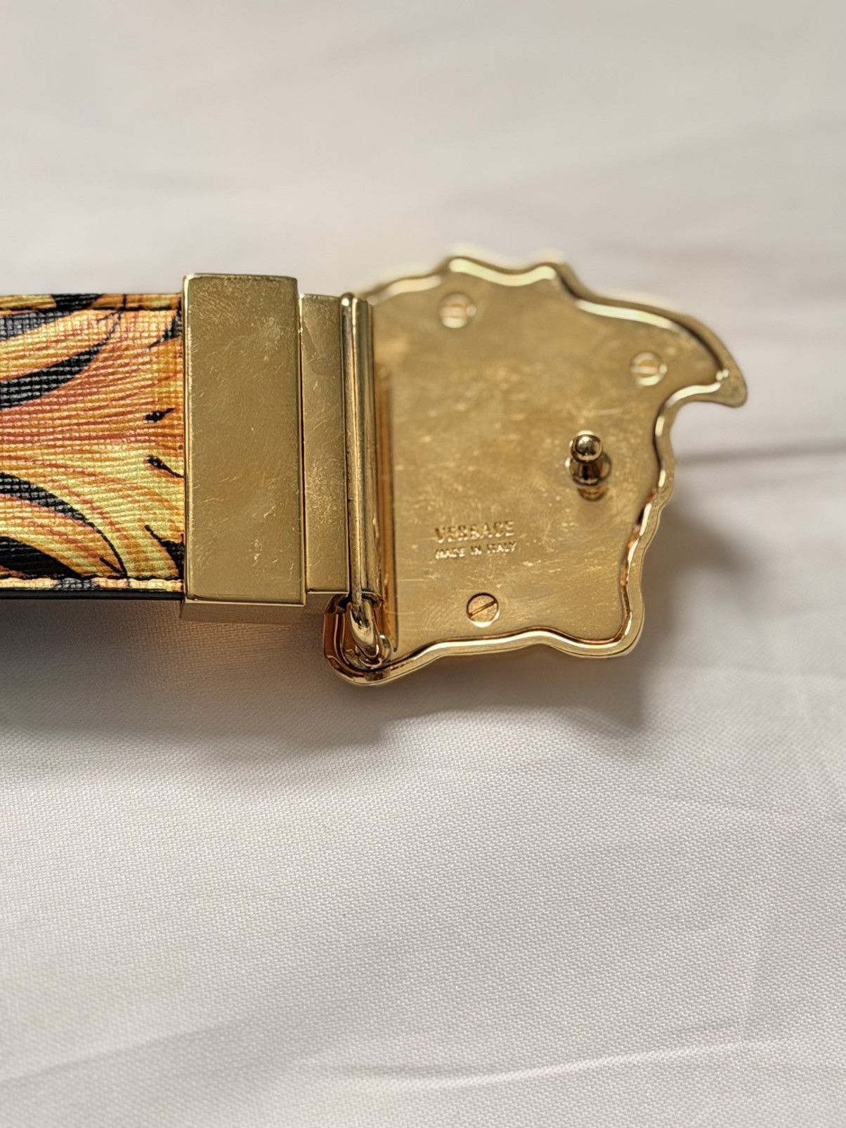 Versace Versace Medusa Reversible Baroque Leather Belt Made In Italy Size 32 - 6 Thumbnail