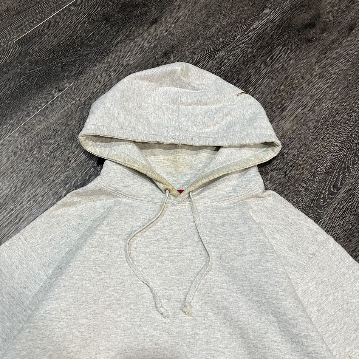 Supreme Supreme FW15 LOGO RIB HOODED SWEATERSHIRT Grey Size US XL / EU 56 / 4 - 2 Thumbnail