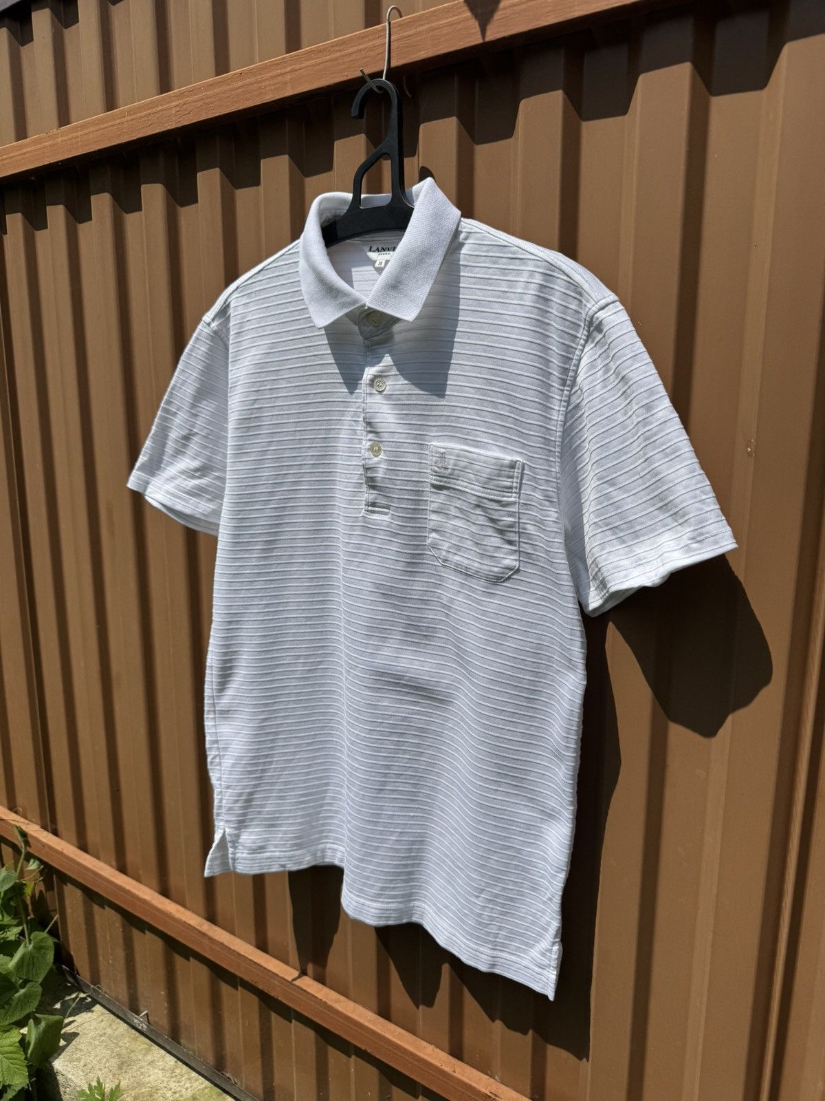 Vintage Vintage Lanvin Stripes Polo Tee Size US M / EU 48-50 / 2 - 2 Thumbnail