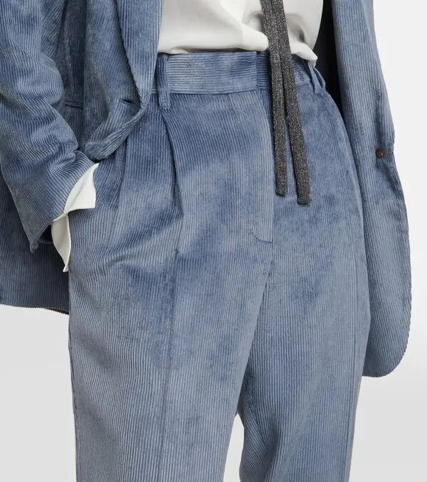 Brunello Cucinelli o1y0725 Casual Pant in Slate Blue Size 26" / US 2 / IT 38 - 2 Thumbnail