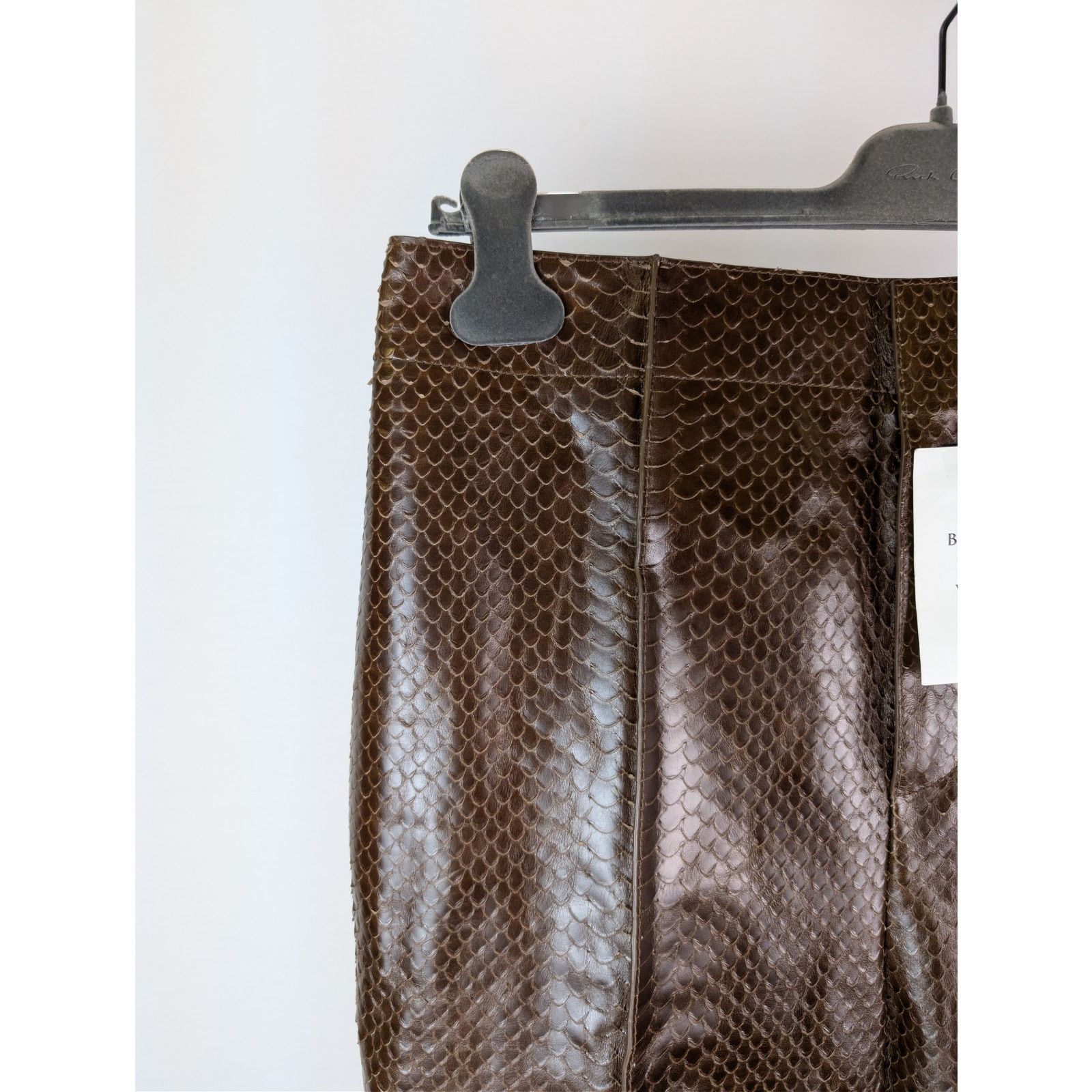 Bottega Veneta o1rshd1 Carved Leather Snake Trousers Pants in Nut Size US 32 / EU 48 - 5 Thumbnail