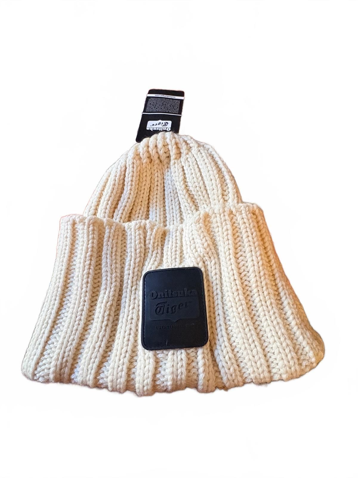Onitsuka Tiger Onitsuka Tiger Ivory Knit Beanie Hat Size ONE SIZE - 1 Thumbnail