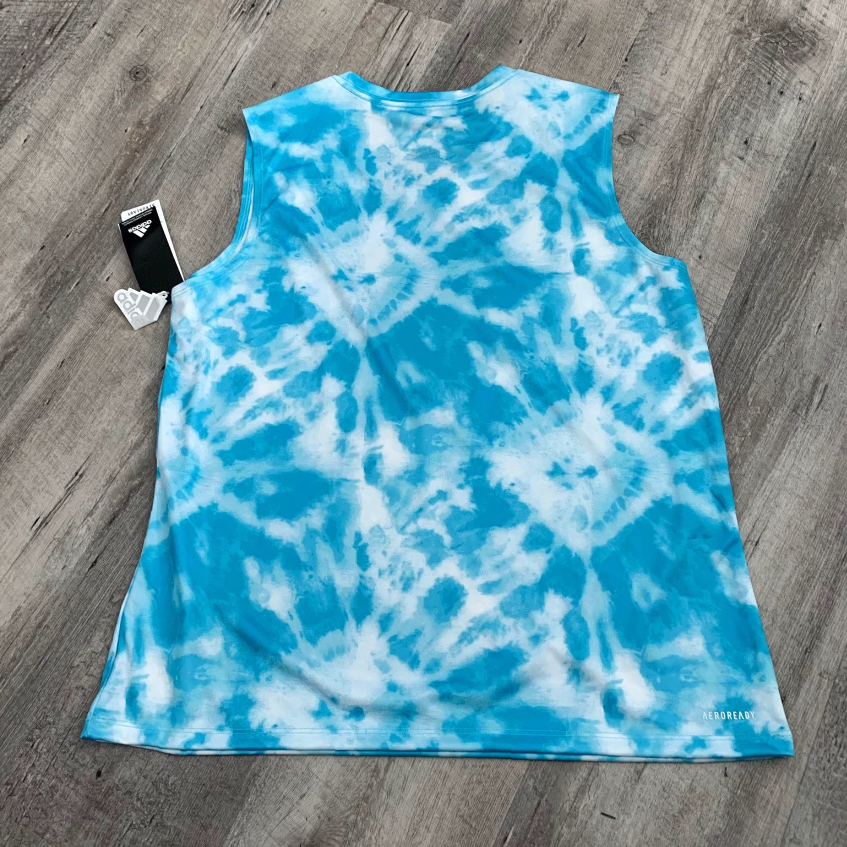 Adidas Adidas Tank Top Womens Large Poly Tie Dye Sea Breeze Graphic Perf Print New Softball Casual Size L / US 10 / IT 46 - 6 Thumbnail