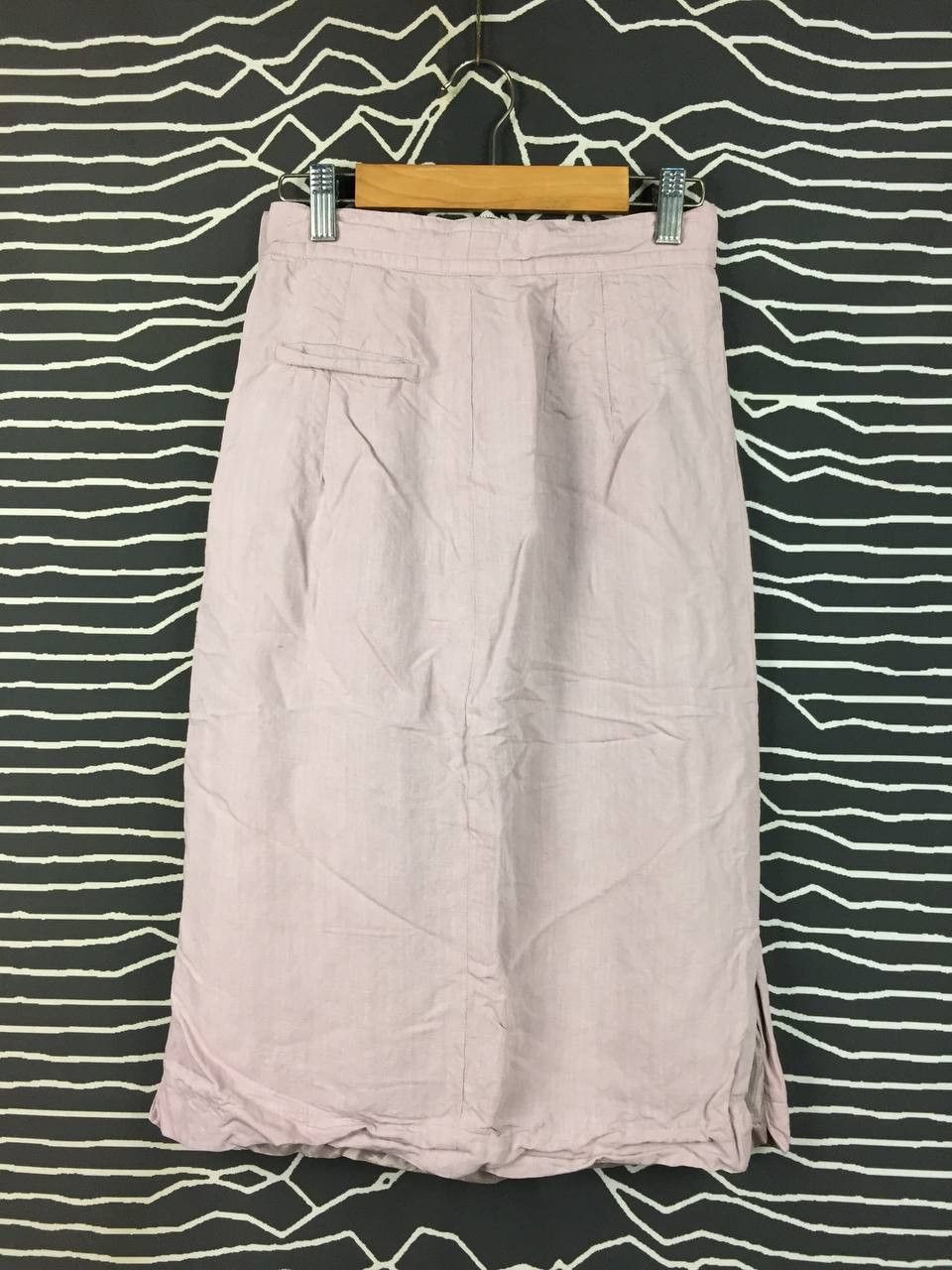 Cerruti 1881 Vtg 80s Cerruti 1881 West Germany Linen Blend Midi Skirt Size 24" / US 00 / IT 34 - 7 Thumbnail