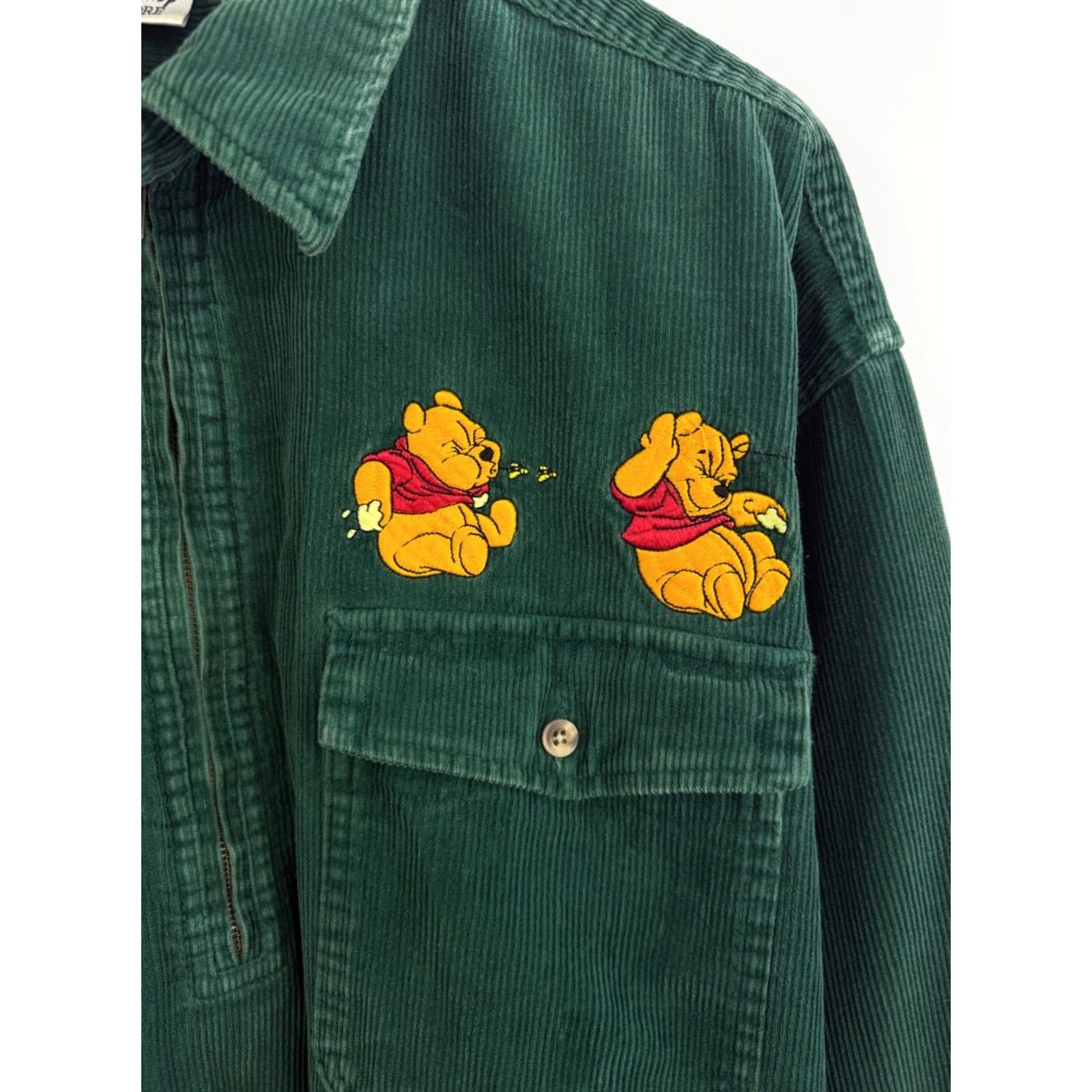 Disney VINTAGE Winnie the Pooh Disney Velvet Sweatshirt Shirt XL/XXL Green 90s Pullover Mens Sweatshirt Size US XL / EU 56 / 4 - 5 Thumbnail