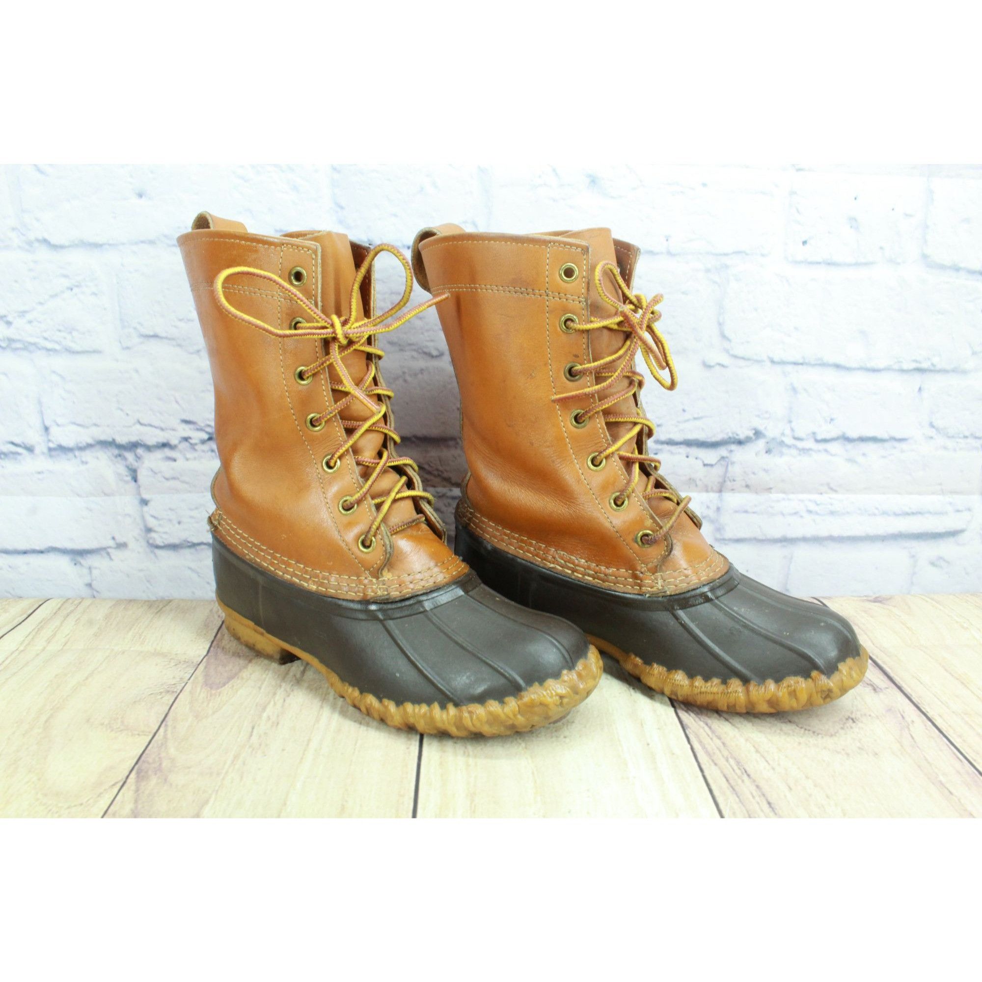 L.L. Bean Vintage LL Bean Mid-Calf Leather Duck Boots Women's 6 M Size US 6 / IT 36 - 3 Thumbnail
