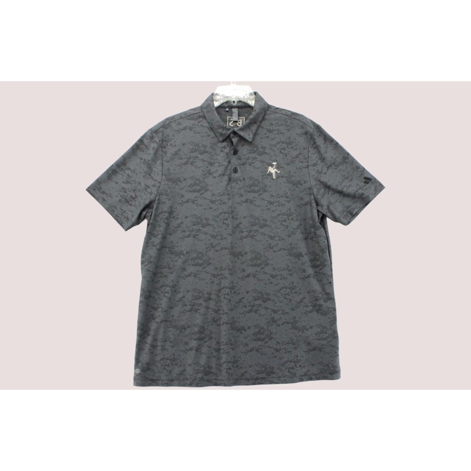 Adidas Adidas Polo Shirt Mens Large Gray Burst Jacquard Golf Lightweight Logo Preppy Size US L / EU 52-54 / 3 - 1 Thumbnail