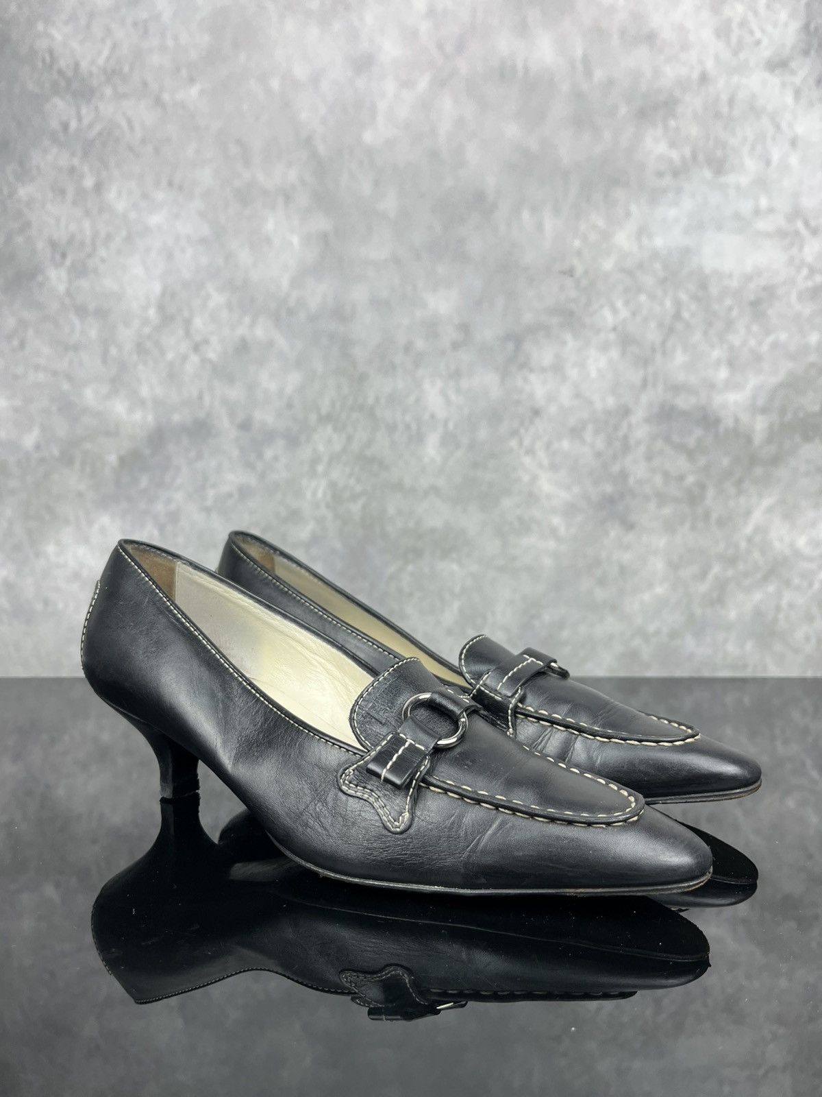 Tod's Tod’s Vintage Black Leather Heeled Sandals Elegant Size US 6 Size US 6.5 / IT 36.5 - 1 Thumbnail