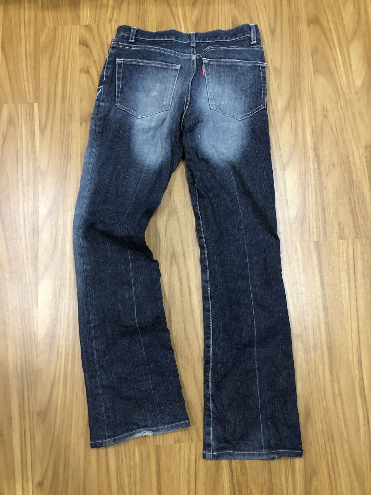 Tornado Mart Tornado Mart Flare Paint Splatter Faded Pocket Denim Size US 28 / EU 44 - 2 Thumbnail