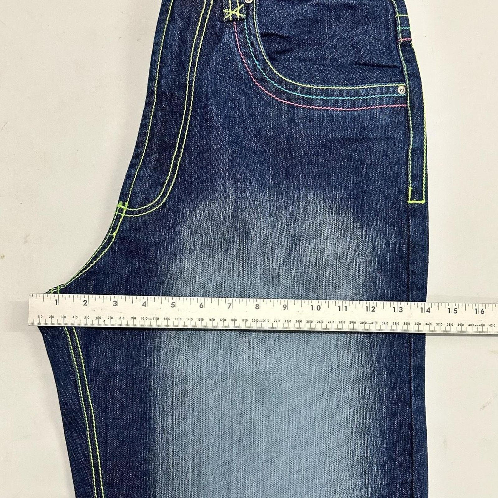 Vintage Vintage baggy y2k riflessi faded blue skater unique denim Size US 34 / EU 50 - 6 Thumbnail