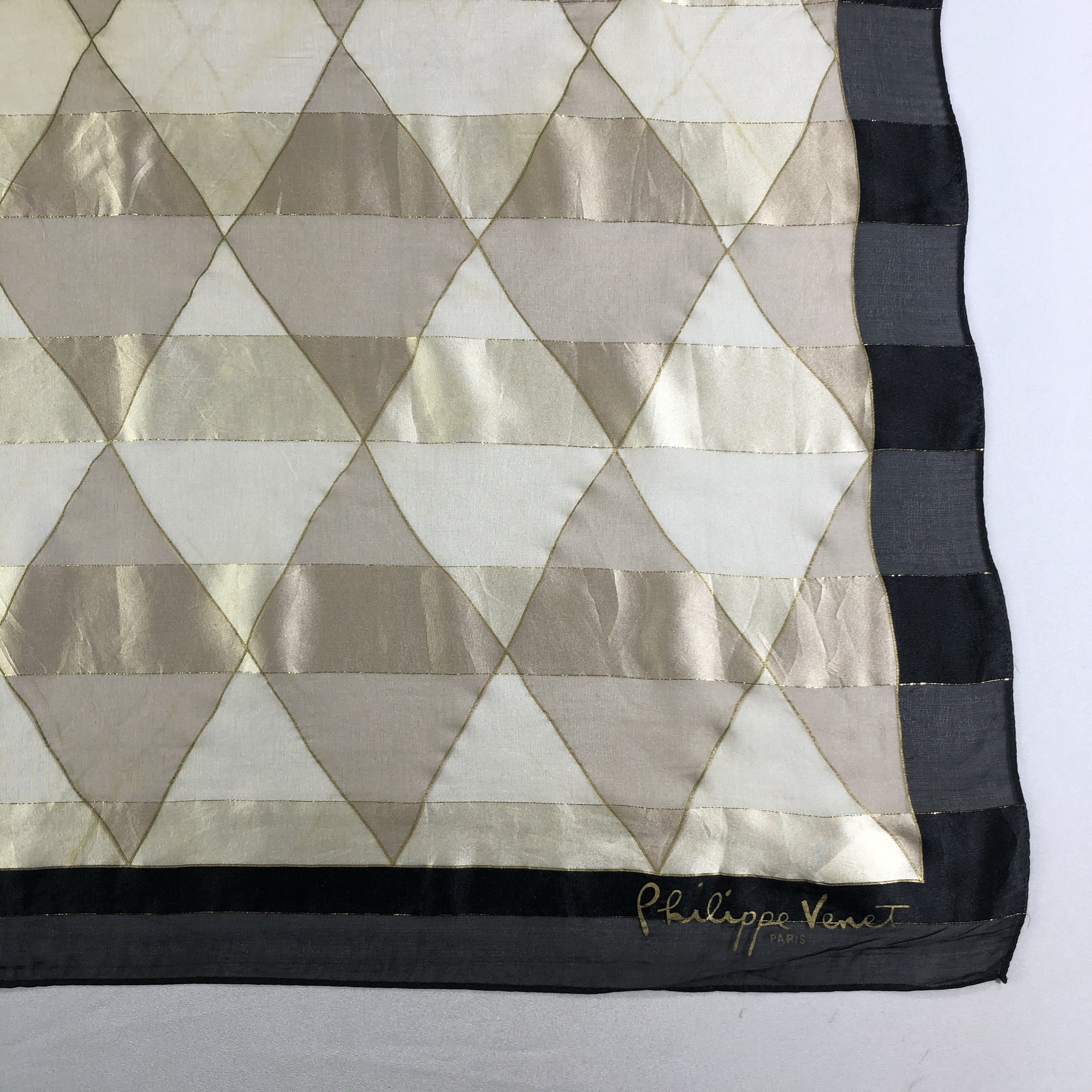 Vintage Vintage Philippe Venet Silk Scarf Size ONE SIZE - 3 Thumbnail