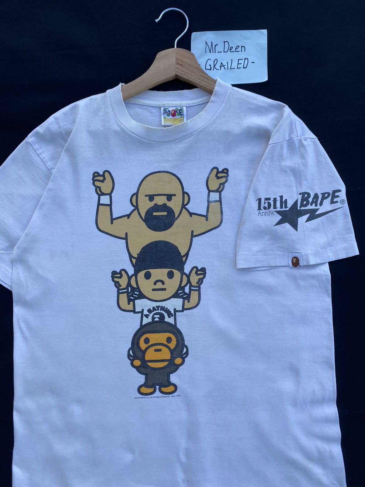 Bape Rare SS2008 BAPE Baby Milo x Nigo 15th Anniversary Tshirt Size US M / EU 48-50 / 2 - 5 Thumbnail