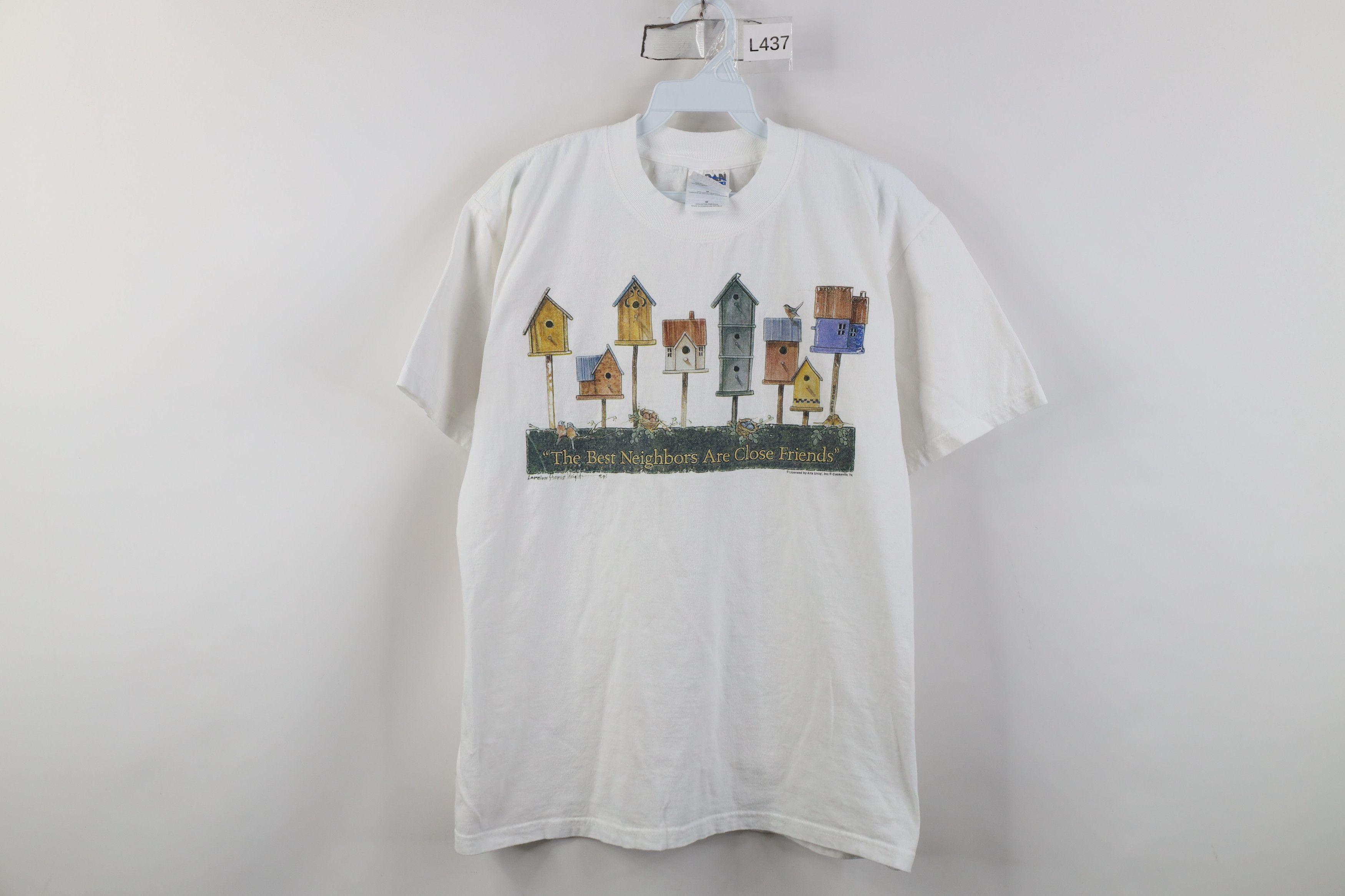 Vintage Vintage 90s Nature Bird Birdhouse Neighbors Close T-Shirt Size M / US 6-8 / IT 42-44 - 1 Thumbnail