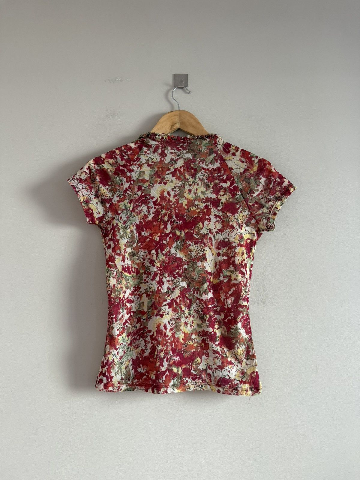 Kenzo Kenzo Floral Sheer Ruffle Top Size XL / US 12-14 / IT 48-50 - 6 Thumbnail